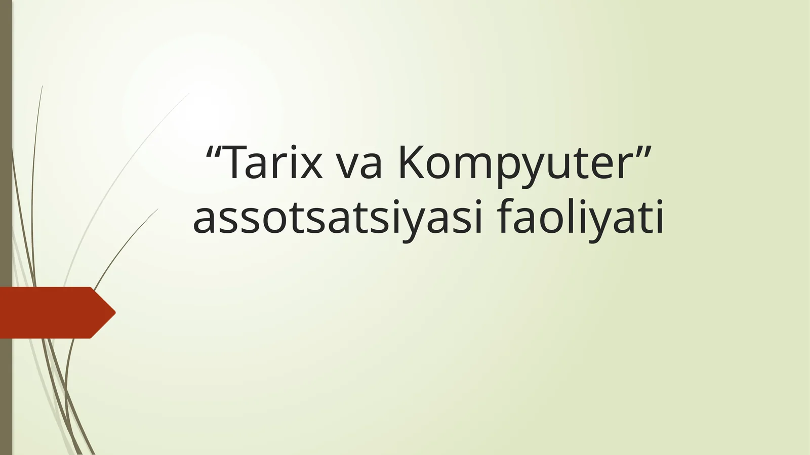 Tarix va Kompyuter assotsatsiyasi faoliyati