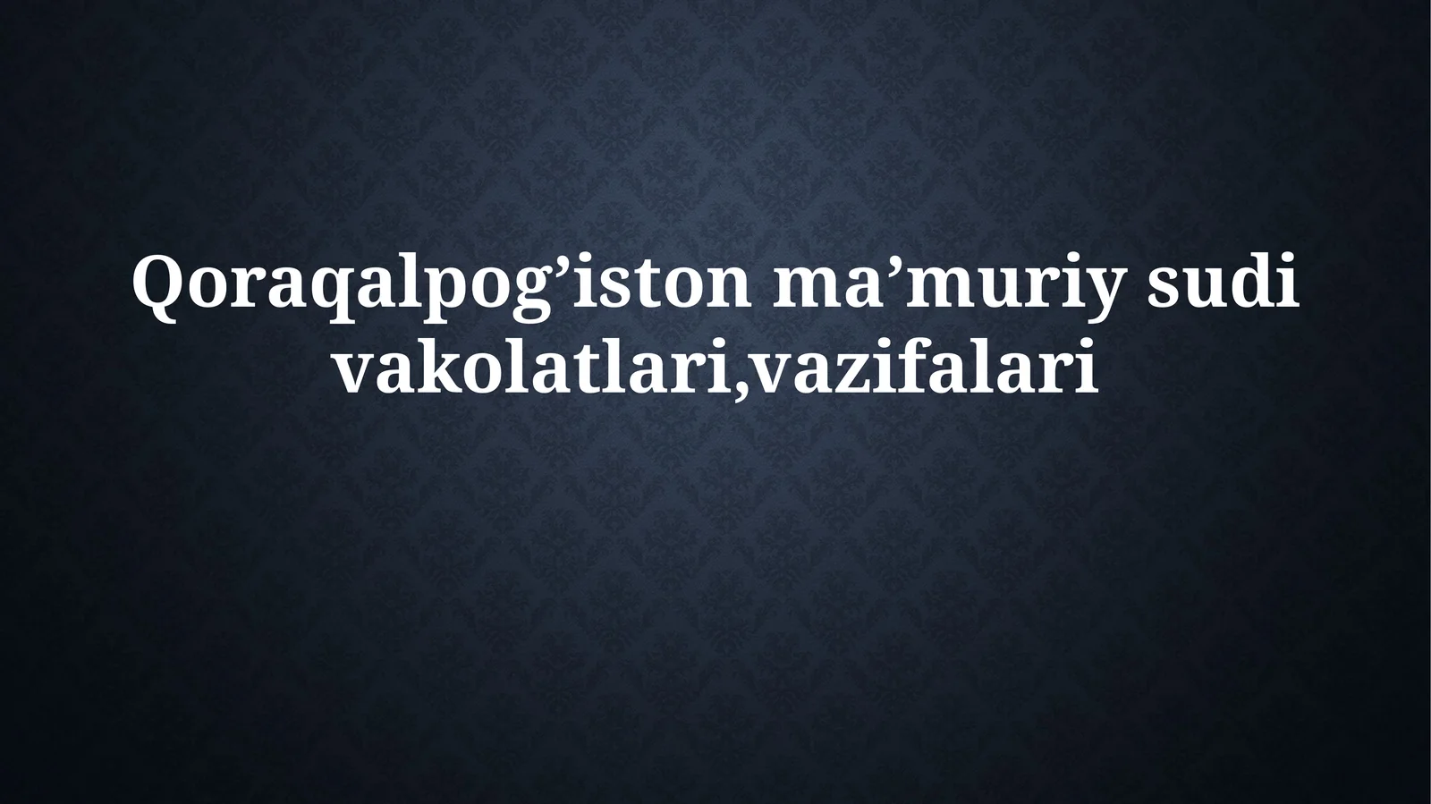 Qoraqalpog'iston Ma'muriy Sudlari