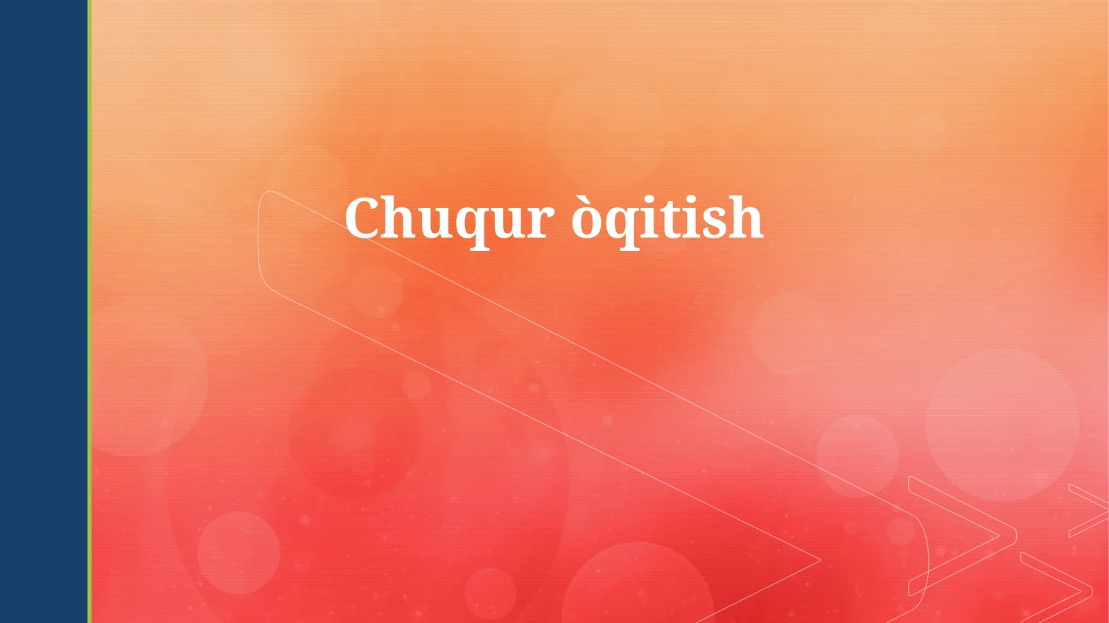 Chuqur òqitish