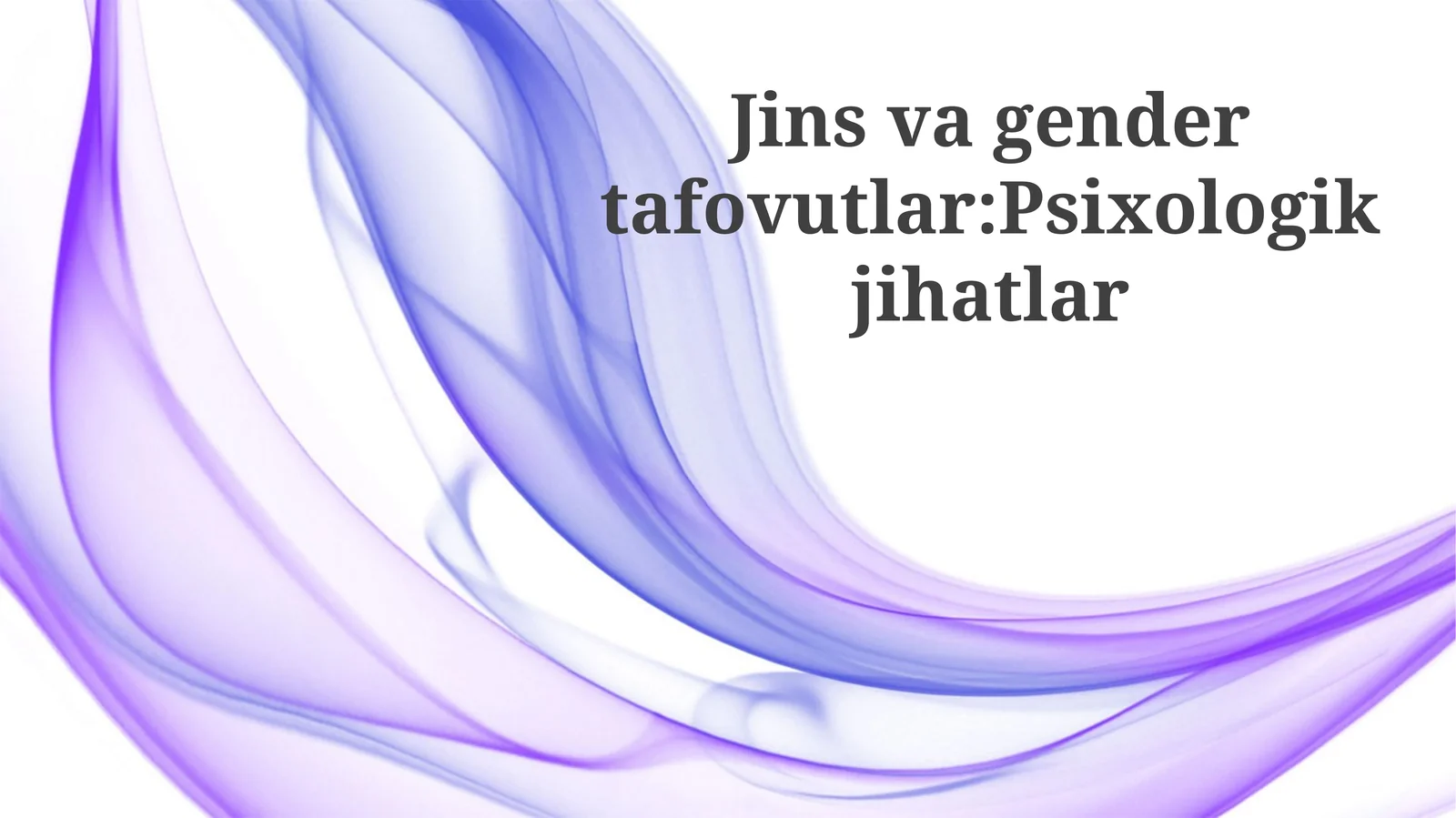 Jinsvagendertafovutlar:Psixologikjihatlar