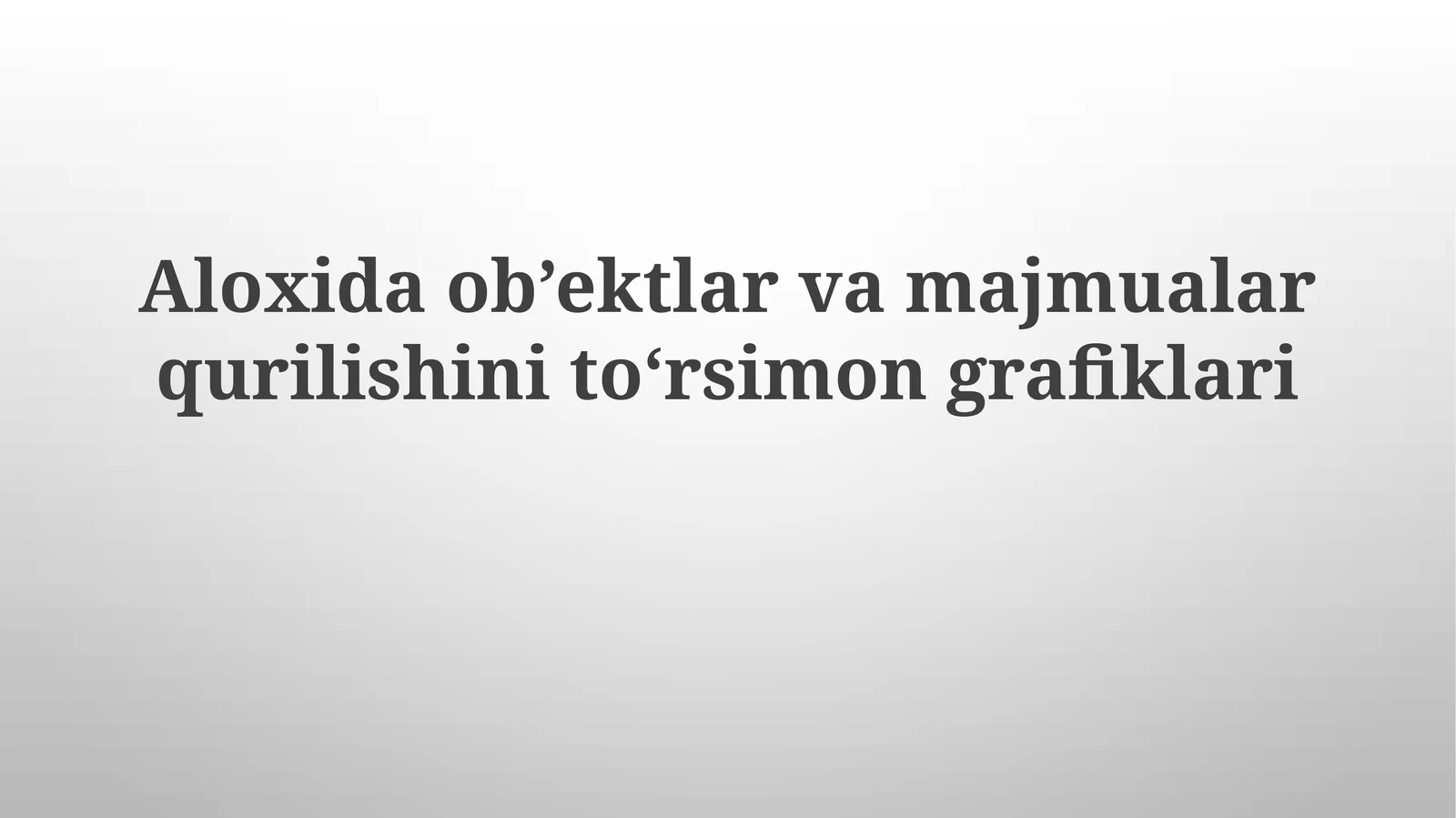 Aloksidaob’ektlarvamajmualarqurilishinito‘rsimongrafiklari