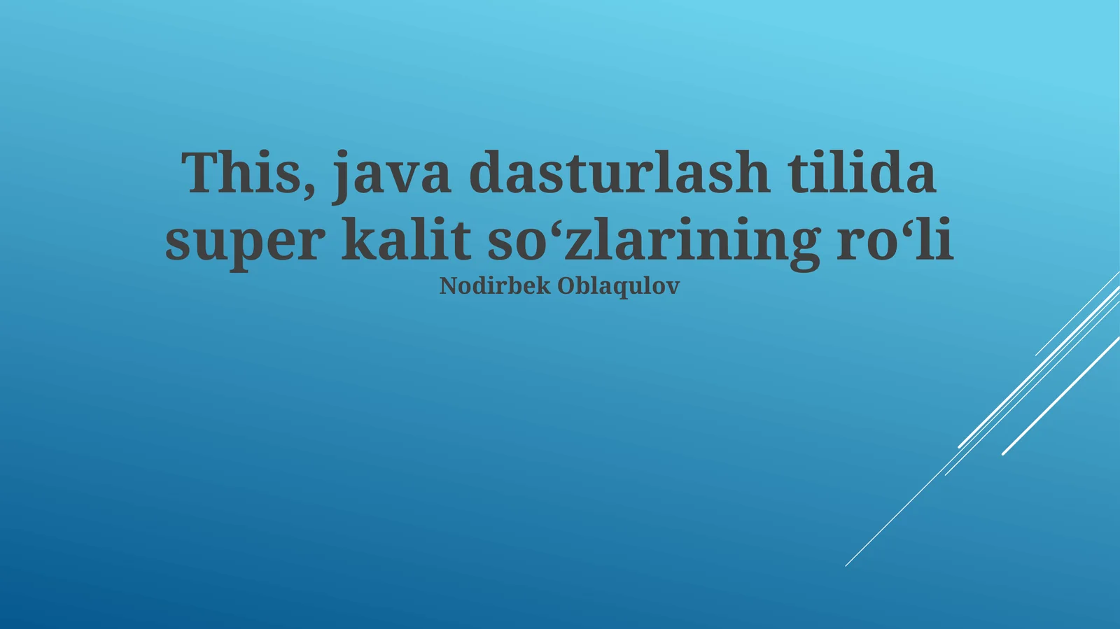 Super kalit so'zini tahlil qilish
