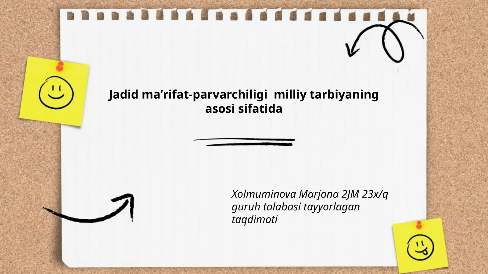 Jadid maʼrifat-parvarchiligi milliy tarbiyaning asosi sifatida
