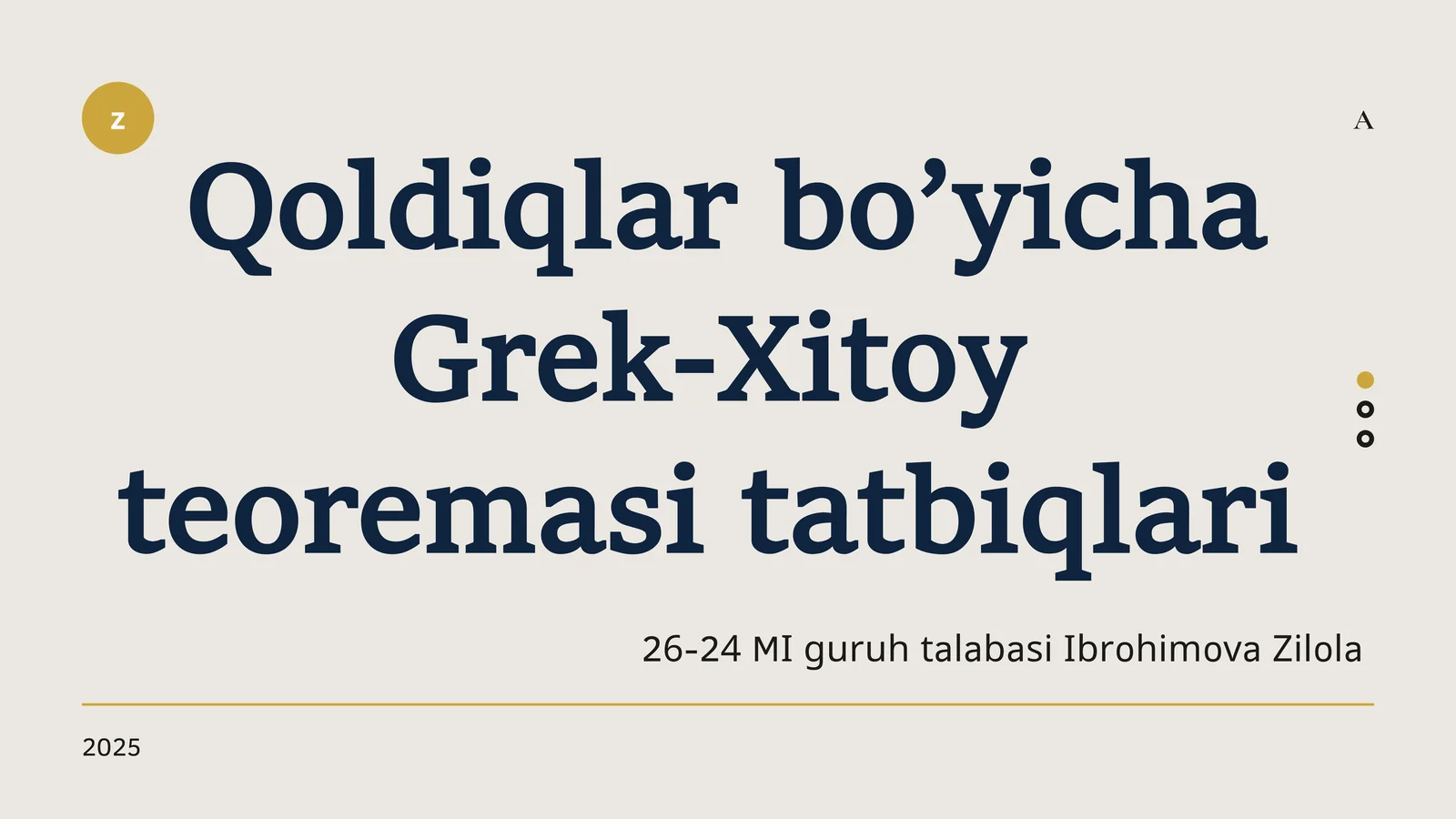 Grek-Xitoy teoremasi