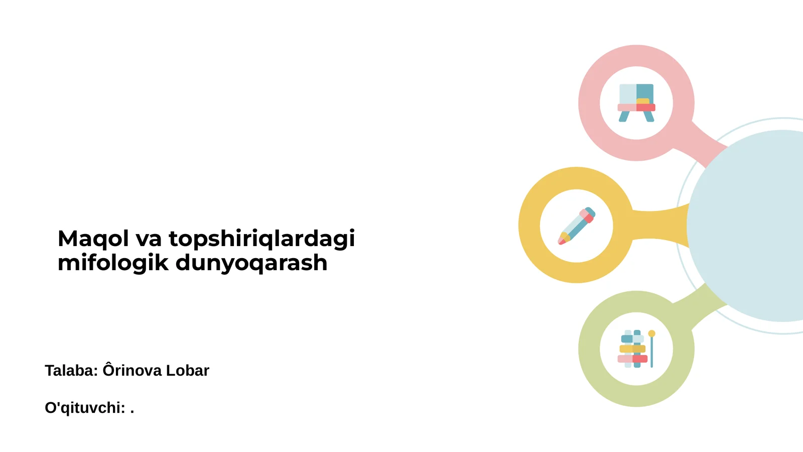 Maqollar va topshiriqlardagi mifologiya