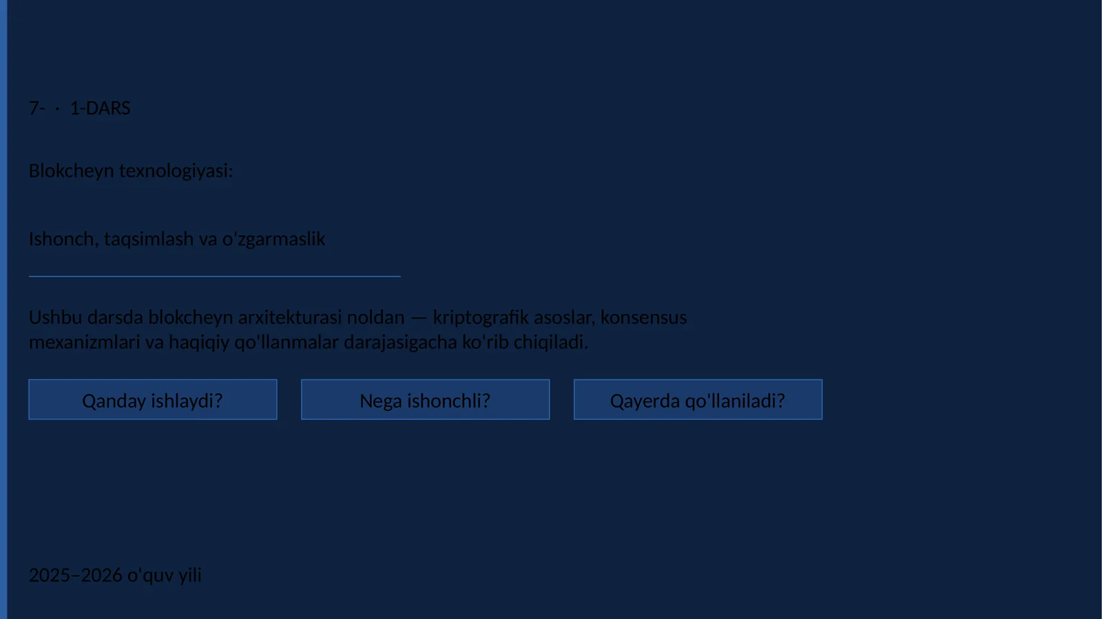 Blokcheyn texnologiyasi