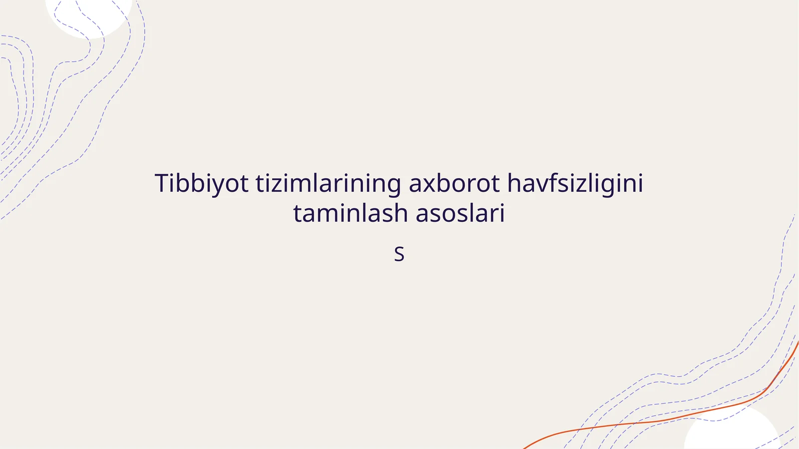 Tibbiyot tizimlarining axborot havfsizligini taminlash asoslari