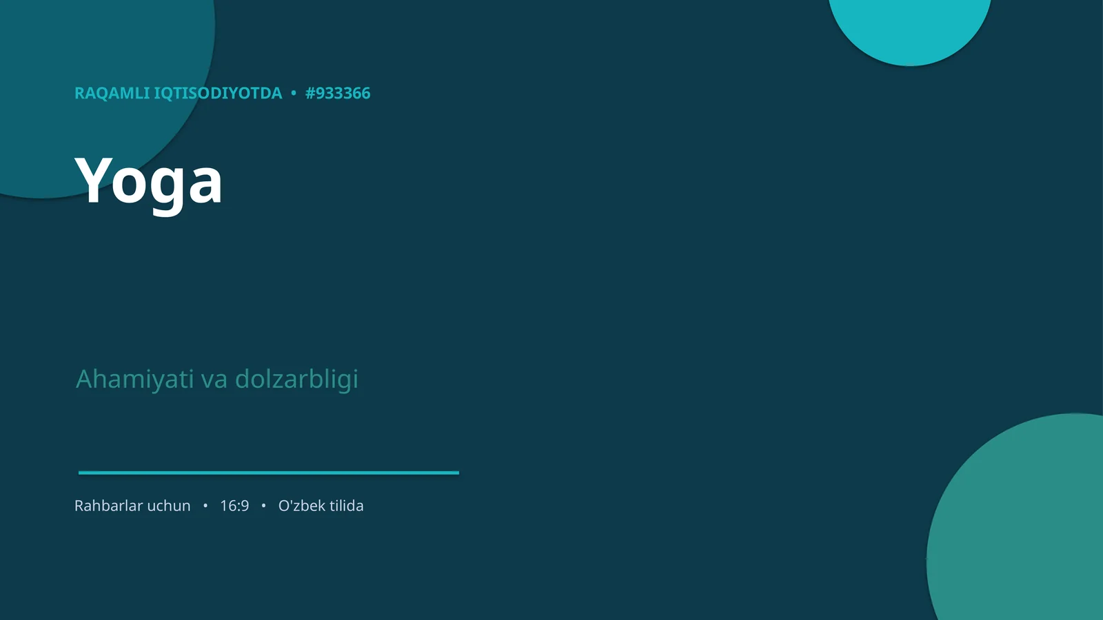 RAQAMLI IQTISODIYOTDA • #933366