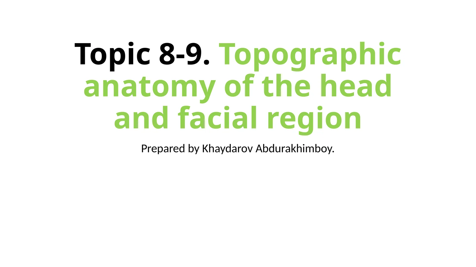 Topographicanatomy ofthe head andfacial region