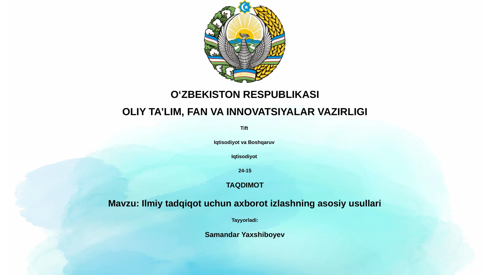 Ilmiy tadqiqot uchun axborot izlashning asosiy usullari