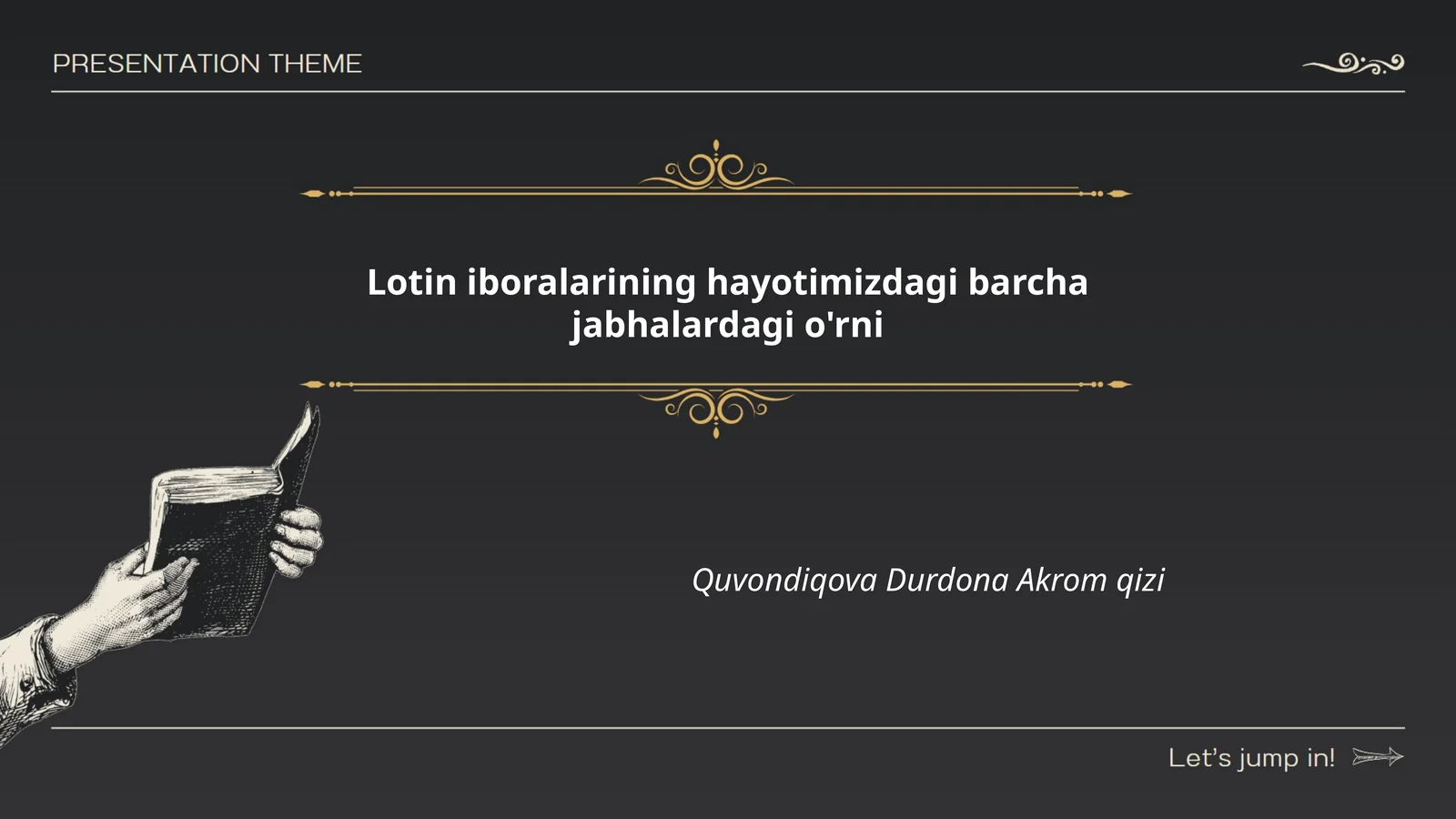 Lotin iboralarining hayotimizdagi barcha jabhalardagi o'rni