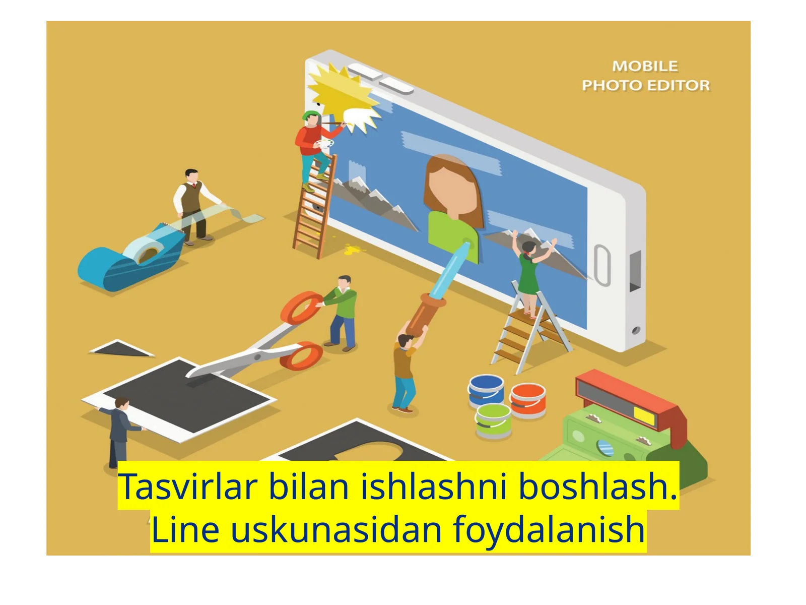 Tasvirlar bilan ishlashni boshlash. Line uskunasidan foydalanish