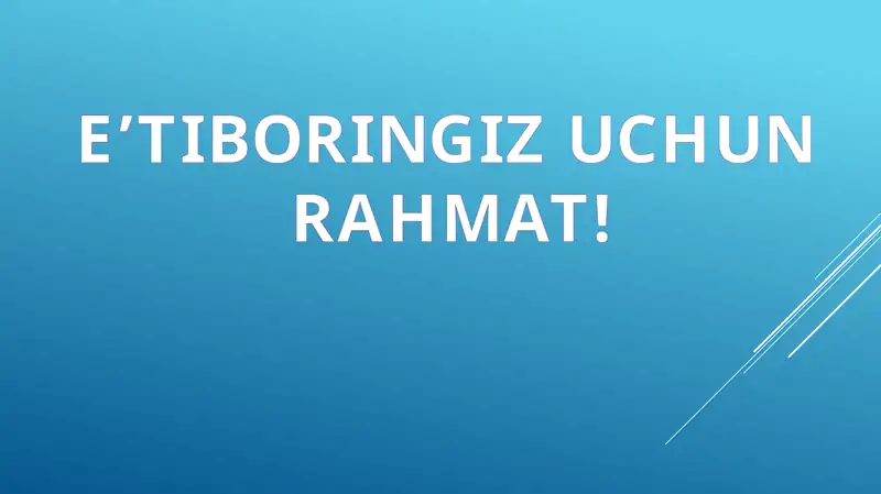 E’TIBORINGIZ UCHUN RAHMAT!