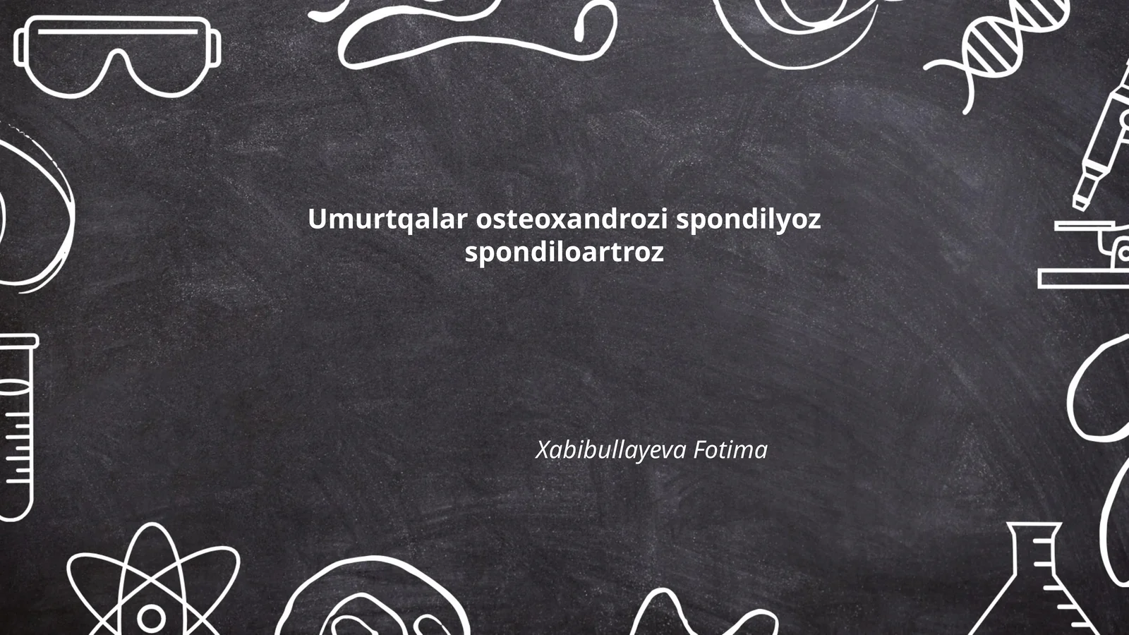Umurtqalar osteoxandrozi spondilyoz spondiloartroz