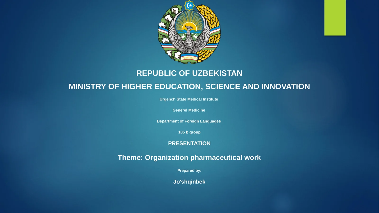 Organization pharmaceutical work
