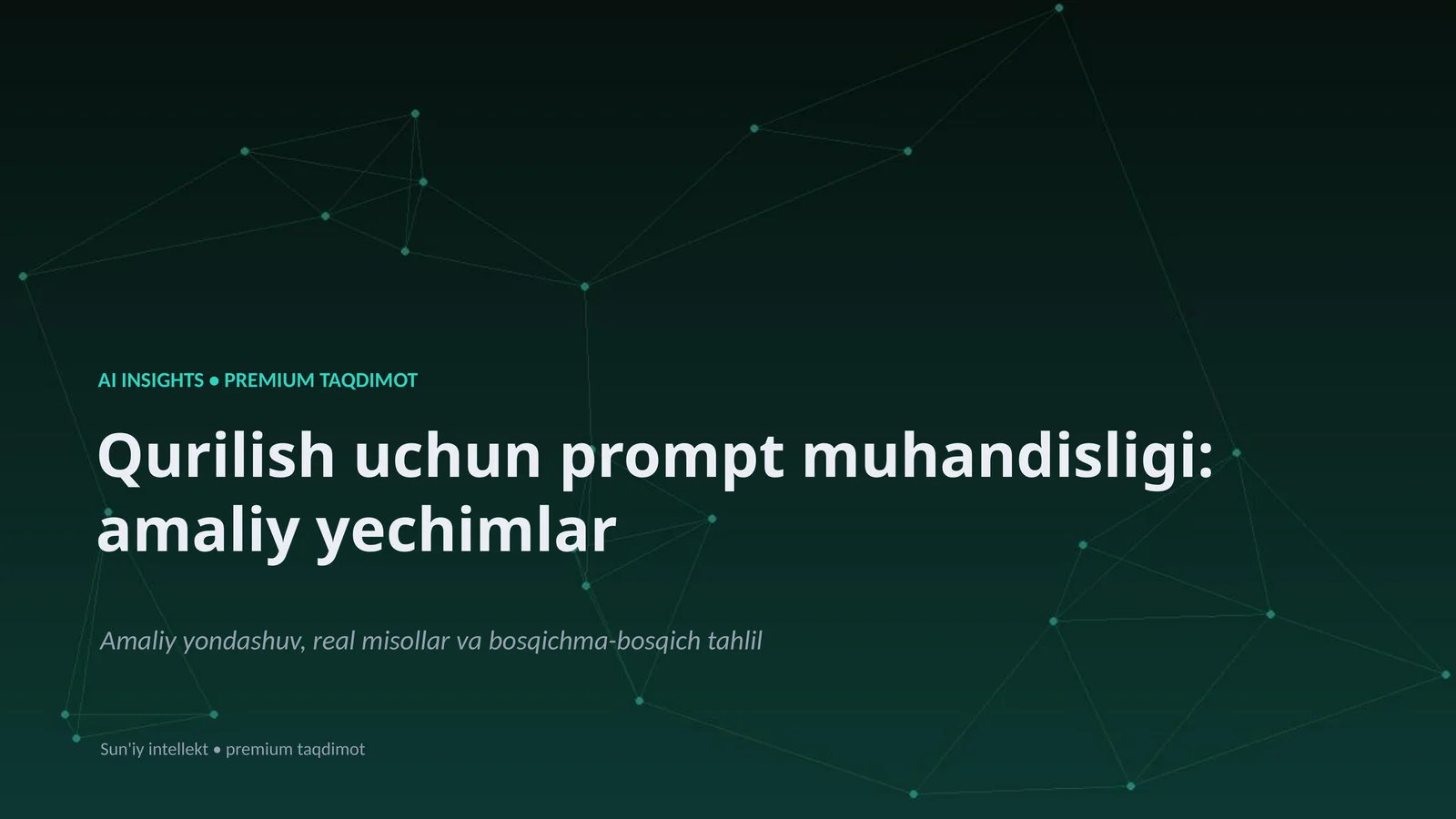 Sun'iy intellekt • premium taqdimot