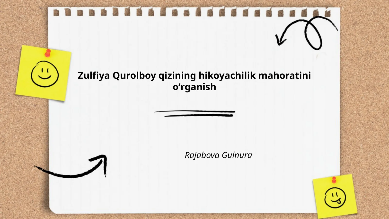 Zulfiya Qurolboy qizining hikoyachilik mahoratini oʻrganish