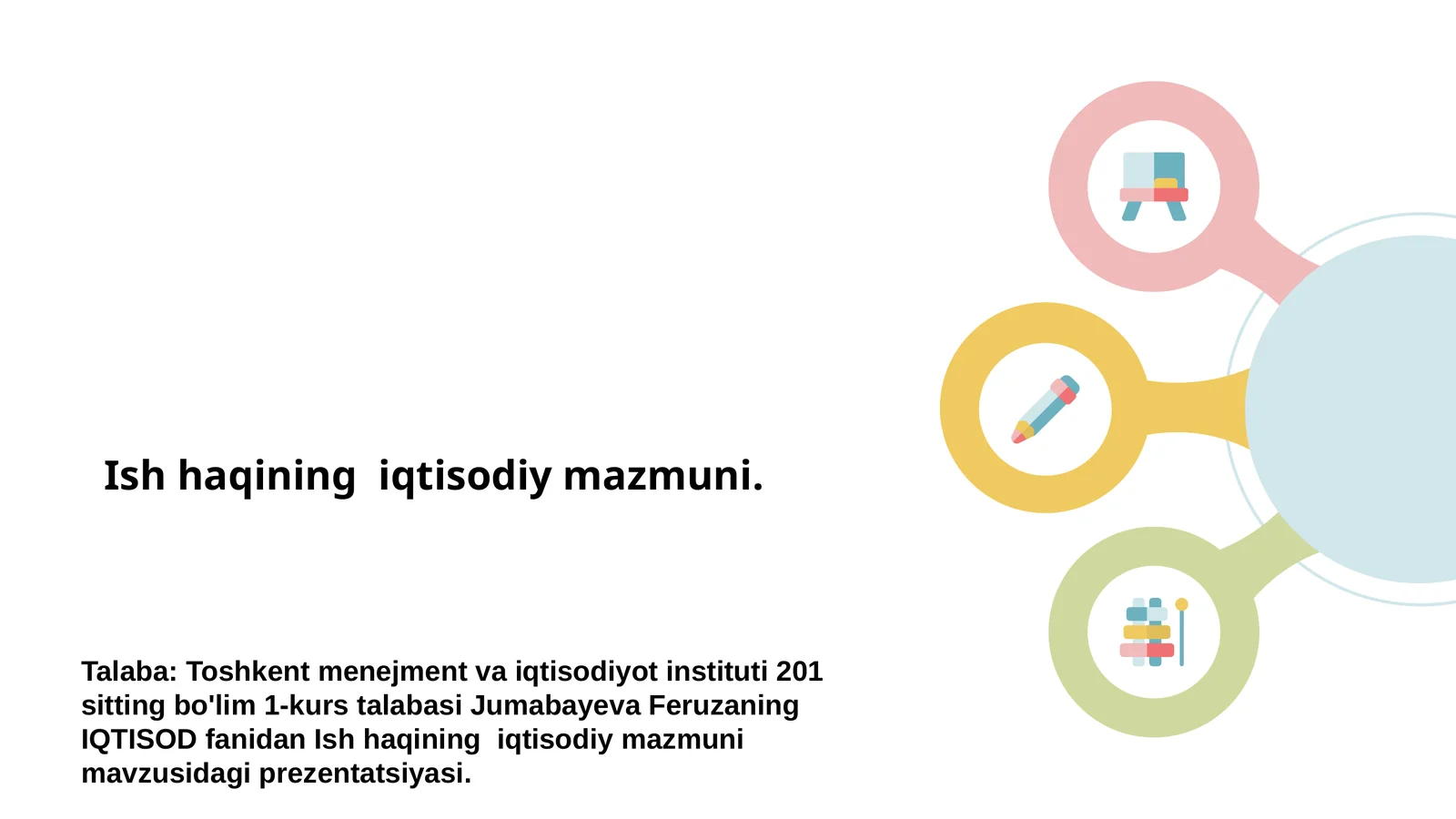 Ish haqining iqtisodiy mazmuni