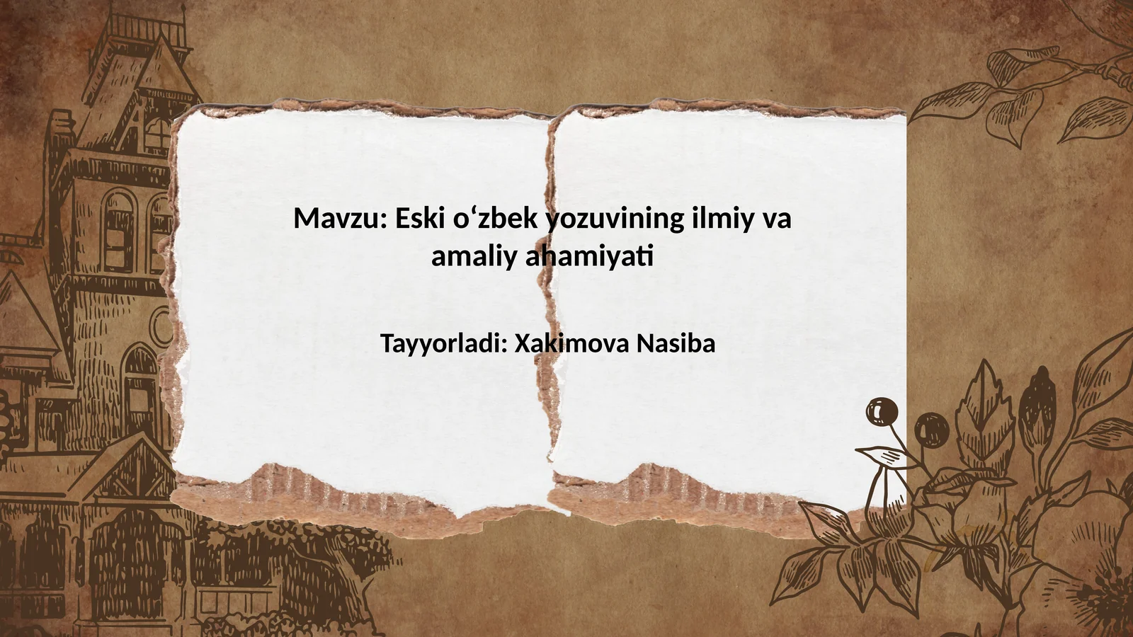 Eskioʻzbekyozuviningilmiyvaamaliyahamiyati