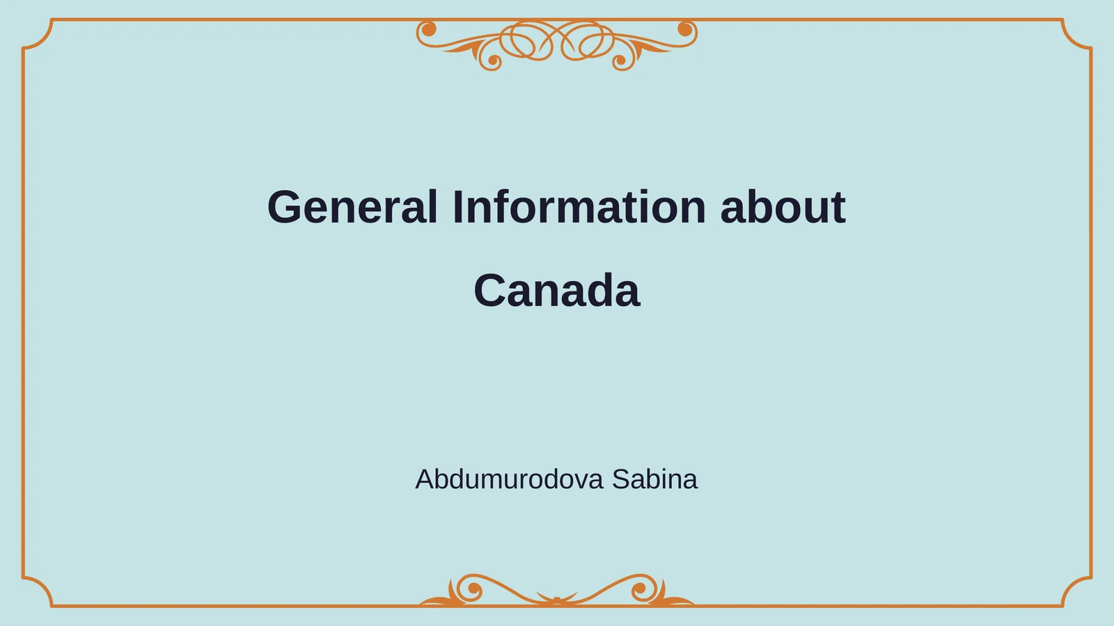 General Information about Canada