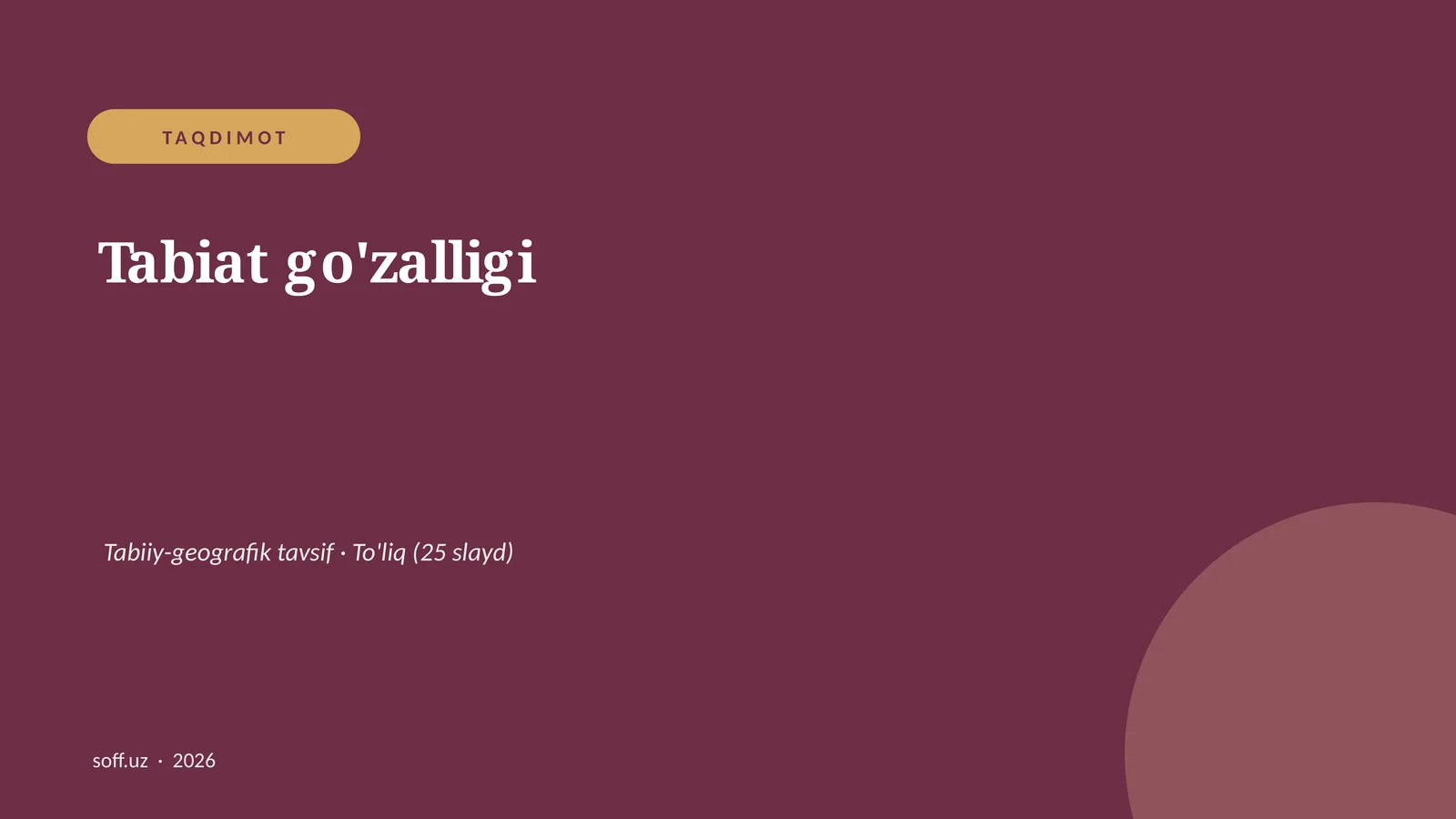 Tabiat go'zalligi