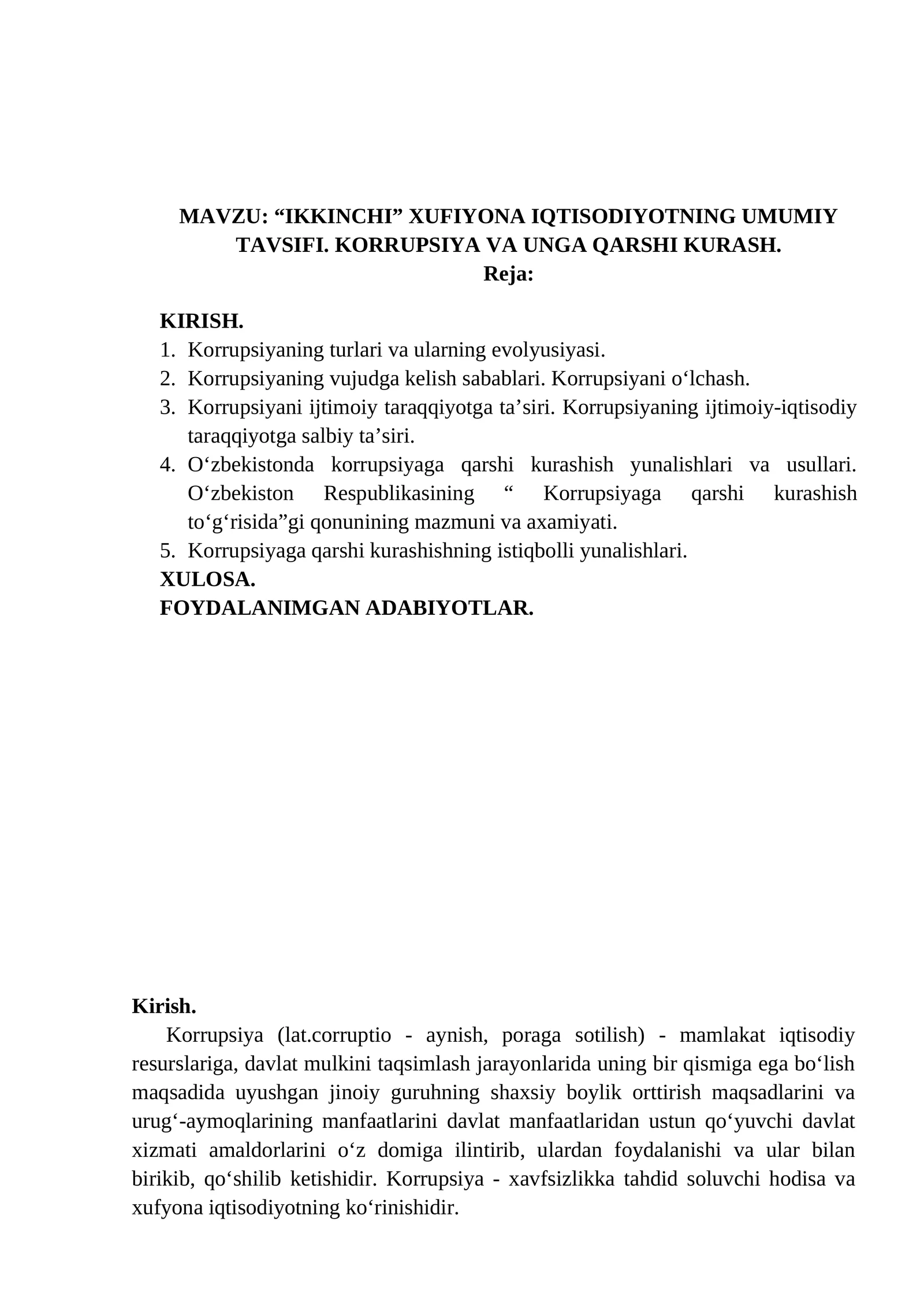 xufyona iqtisodiyot