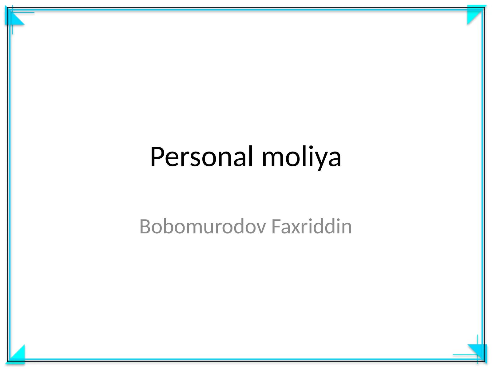 Personal moliya