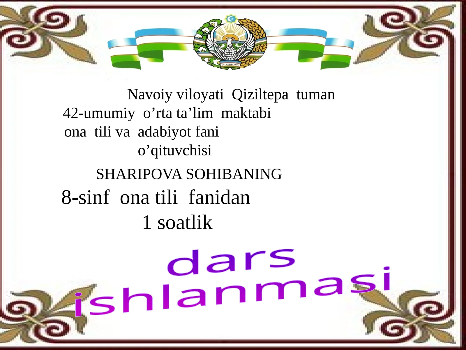 ANIQLOVCHI HAQIDA UMUMIY MA’LUMOT