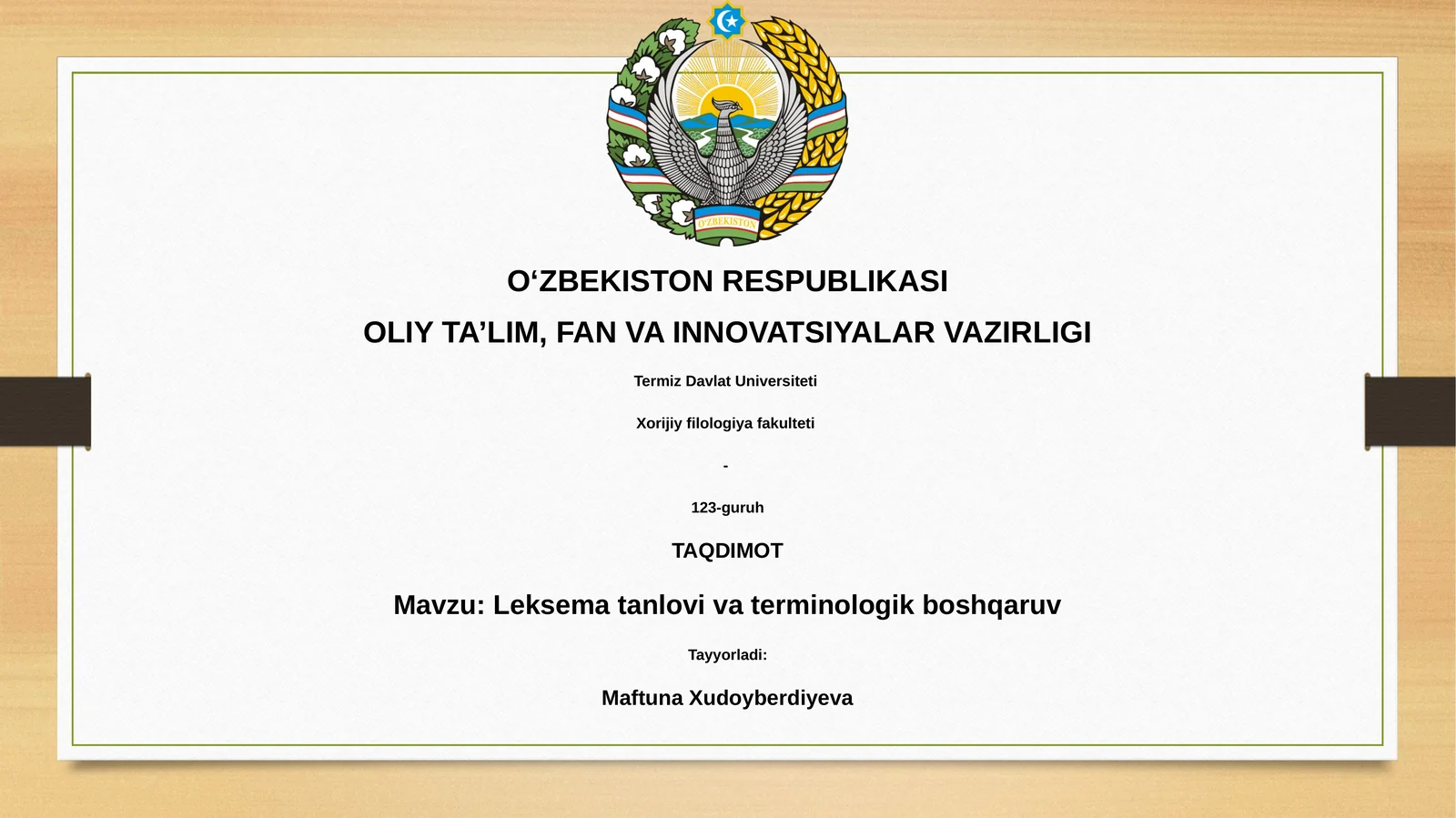 Leksema tanlovi va terminologik boshqaruv