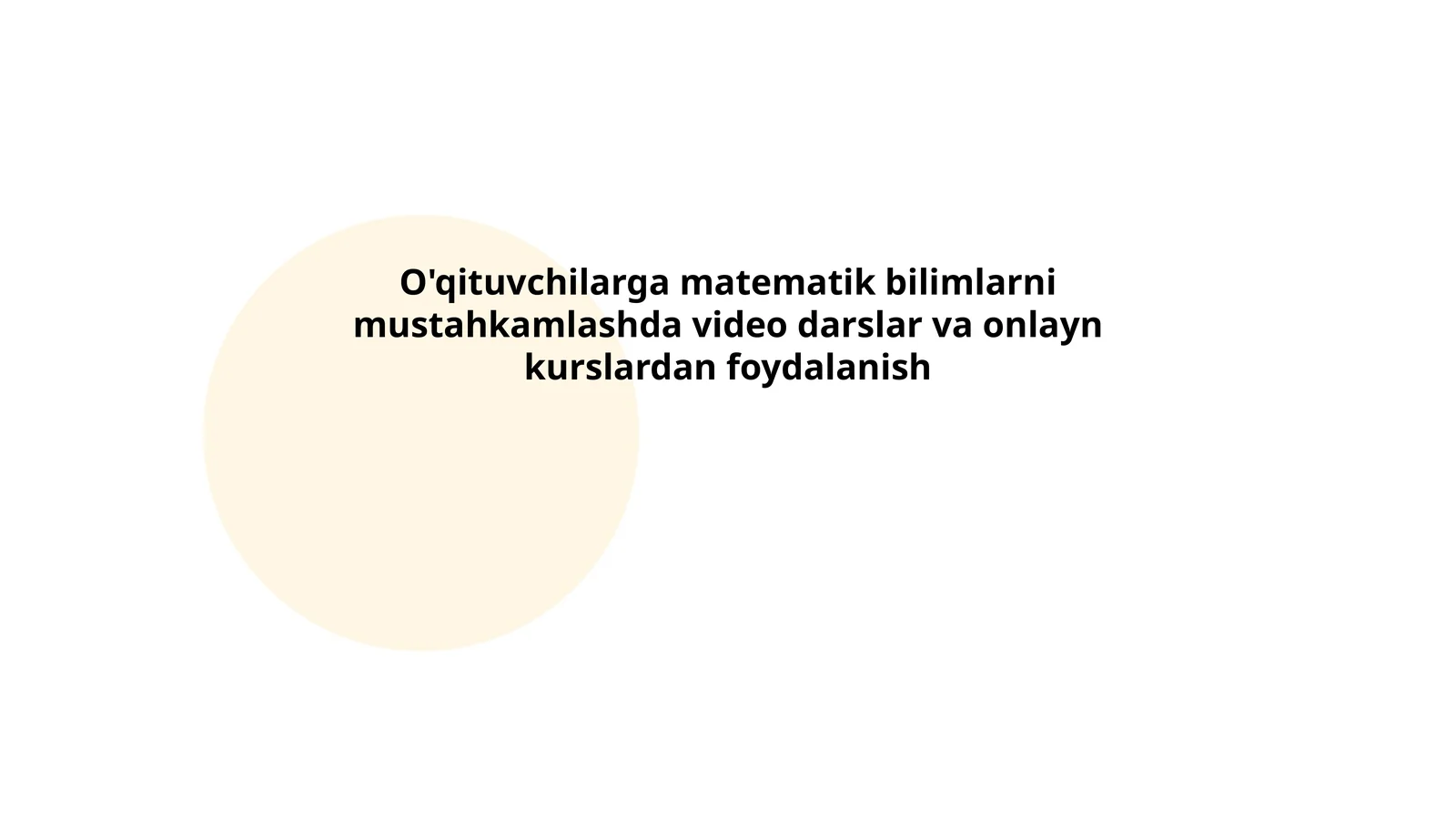 Video darslar va onlayn kurslar matematika o'qituvchilari uchun
