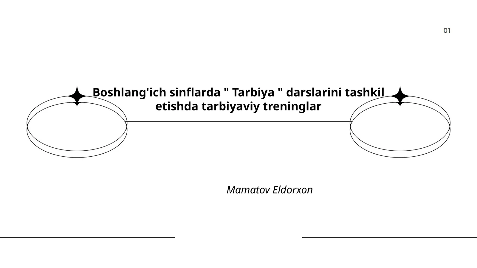 Boshlang'ich sinflarda "Tarbiya" darslarini tashkil etishda tarbiyaviy treninglar