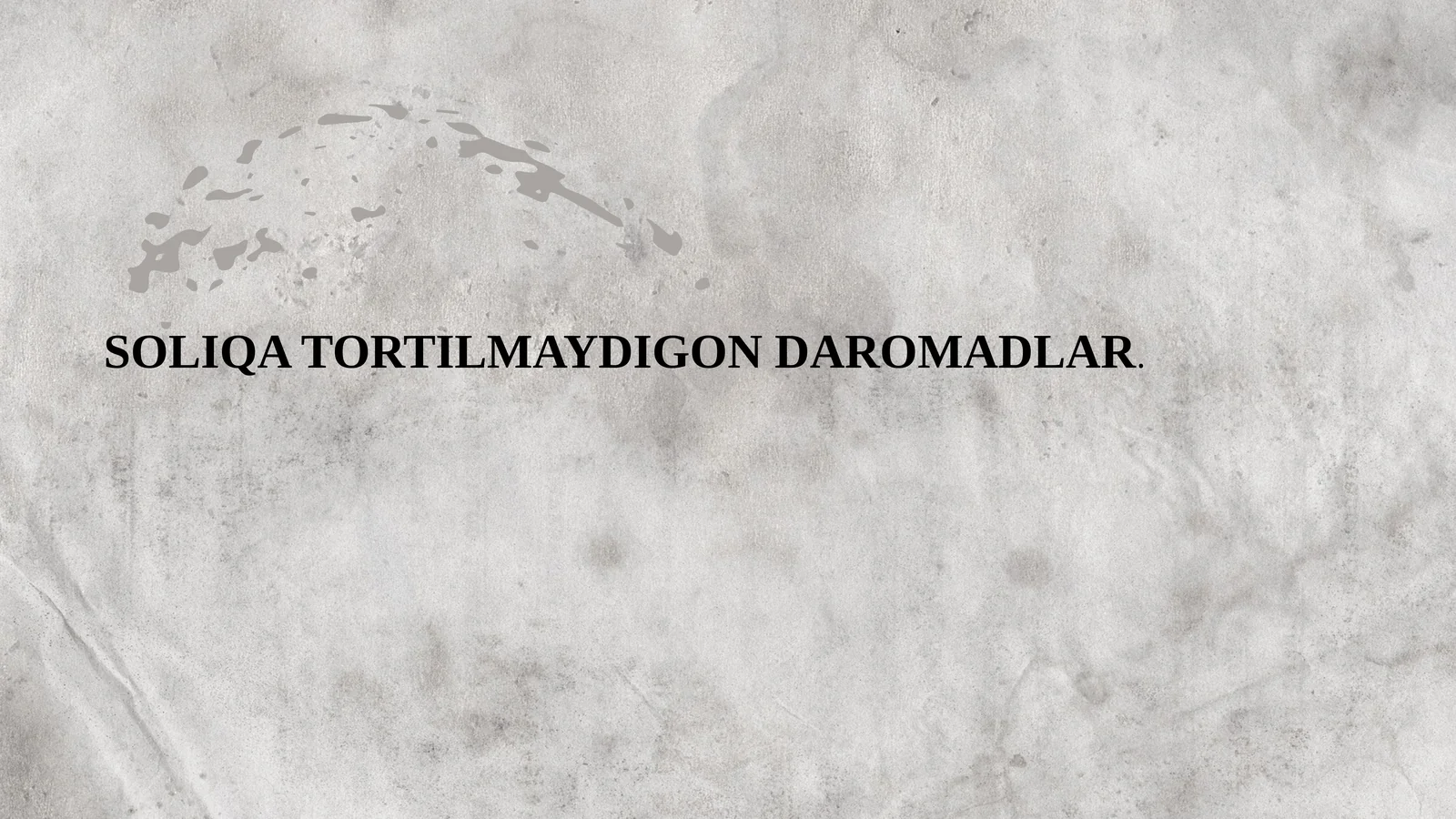 SOLIQA TORTILMAYDIGON DAROMADLAR