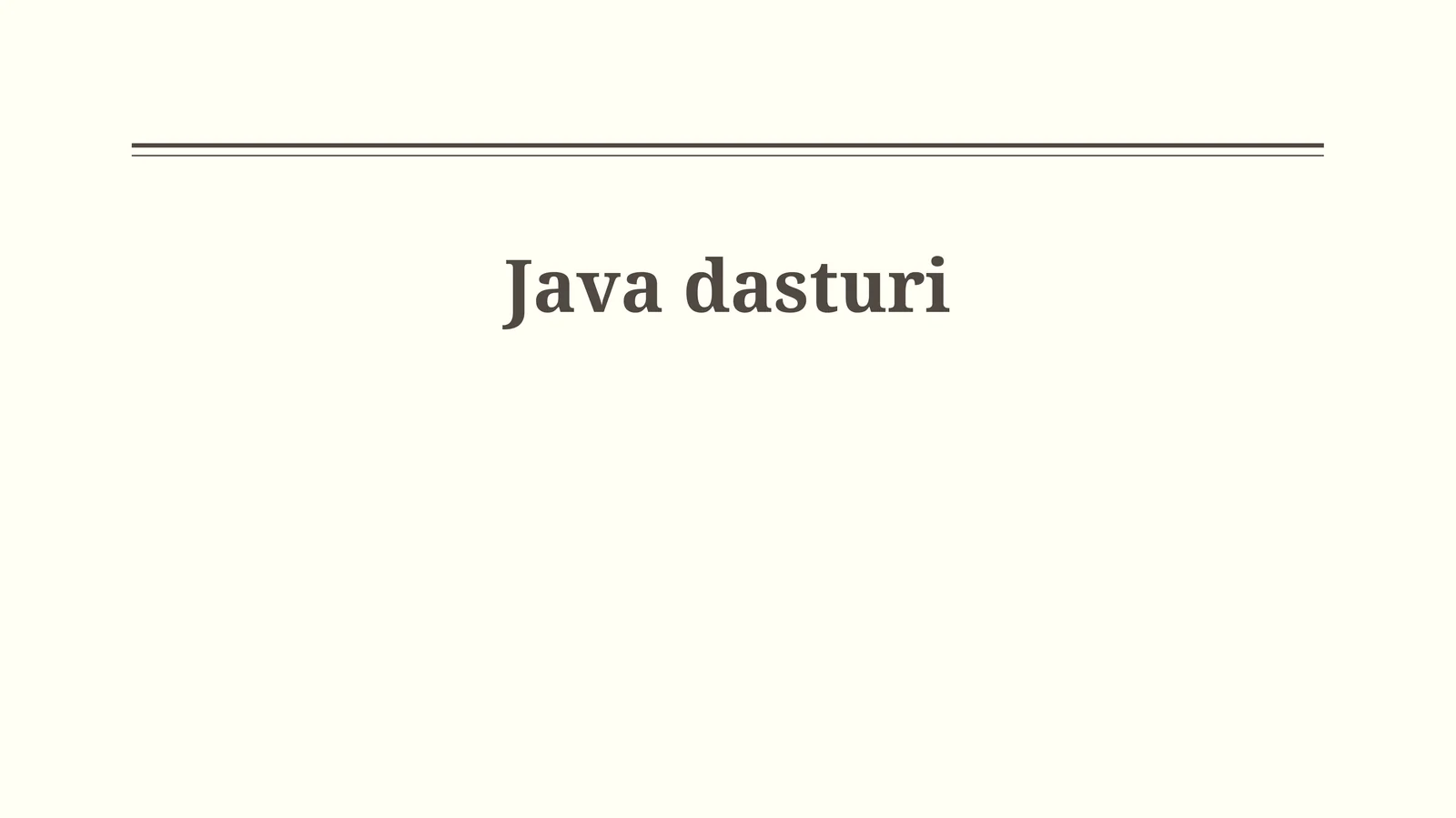 Java dasturi