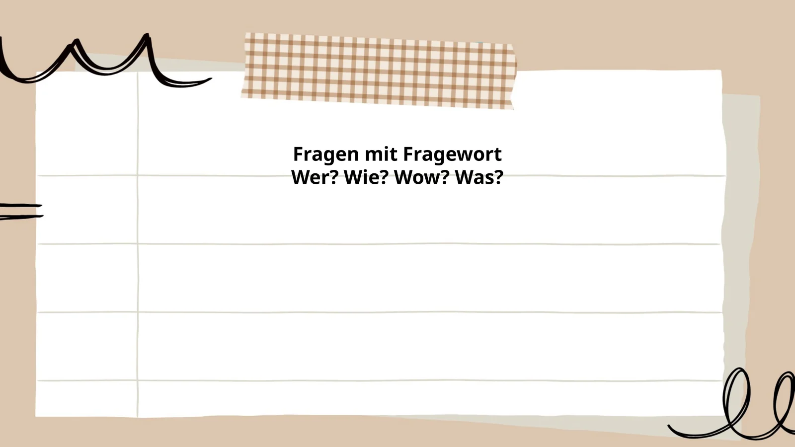 Fragen mit Fragewort