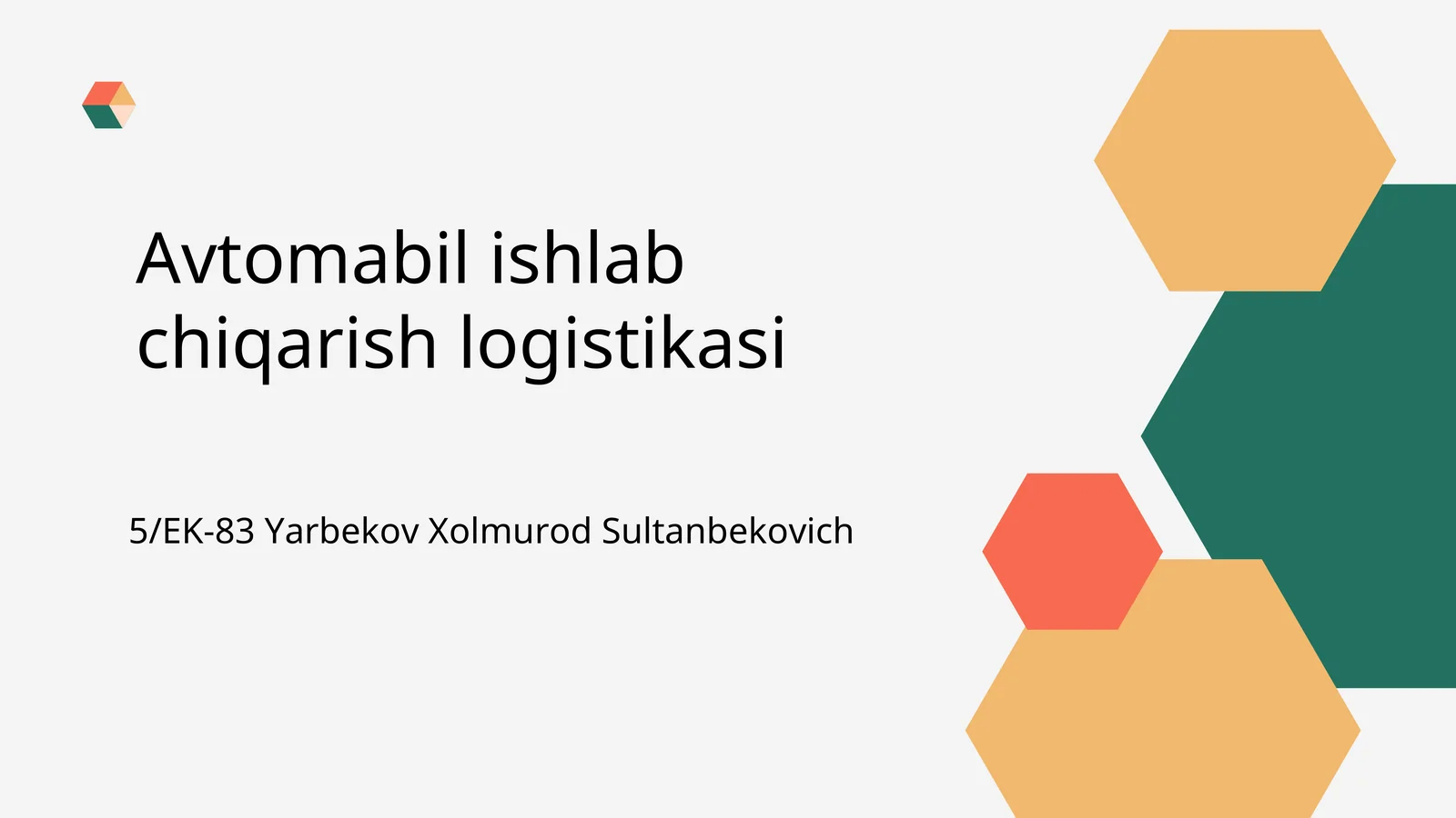 Avtomobil ishlab chiqarish logistikasi