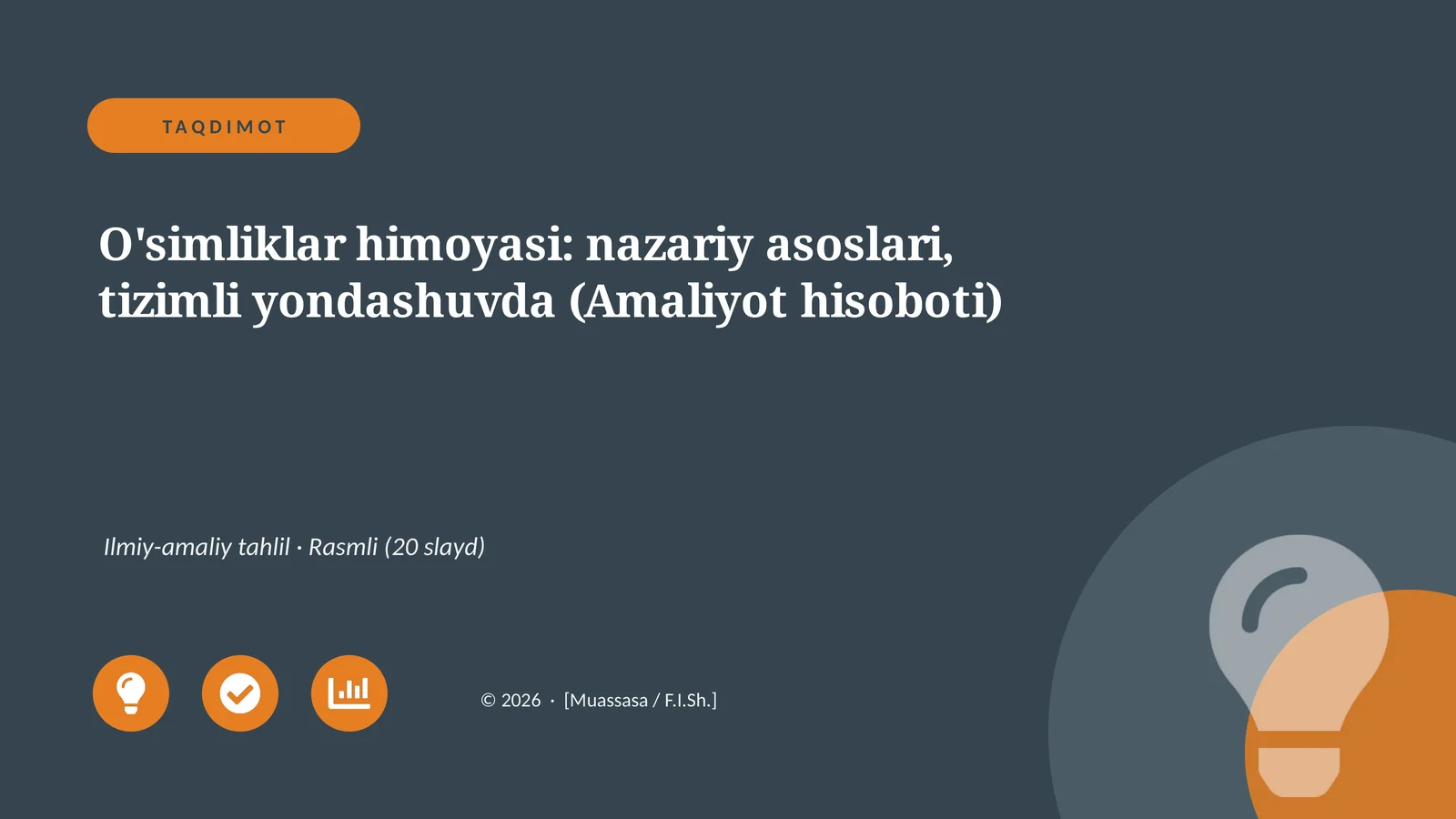 O'simliklar himoyasi: nazariy asoslari, tizimli yondashuvda