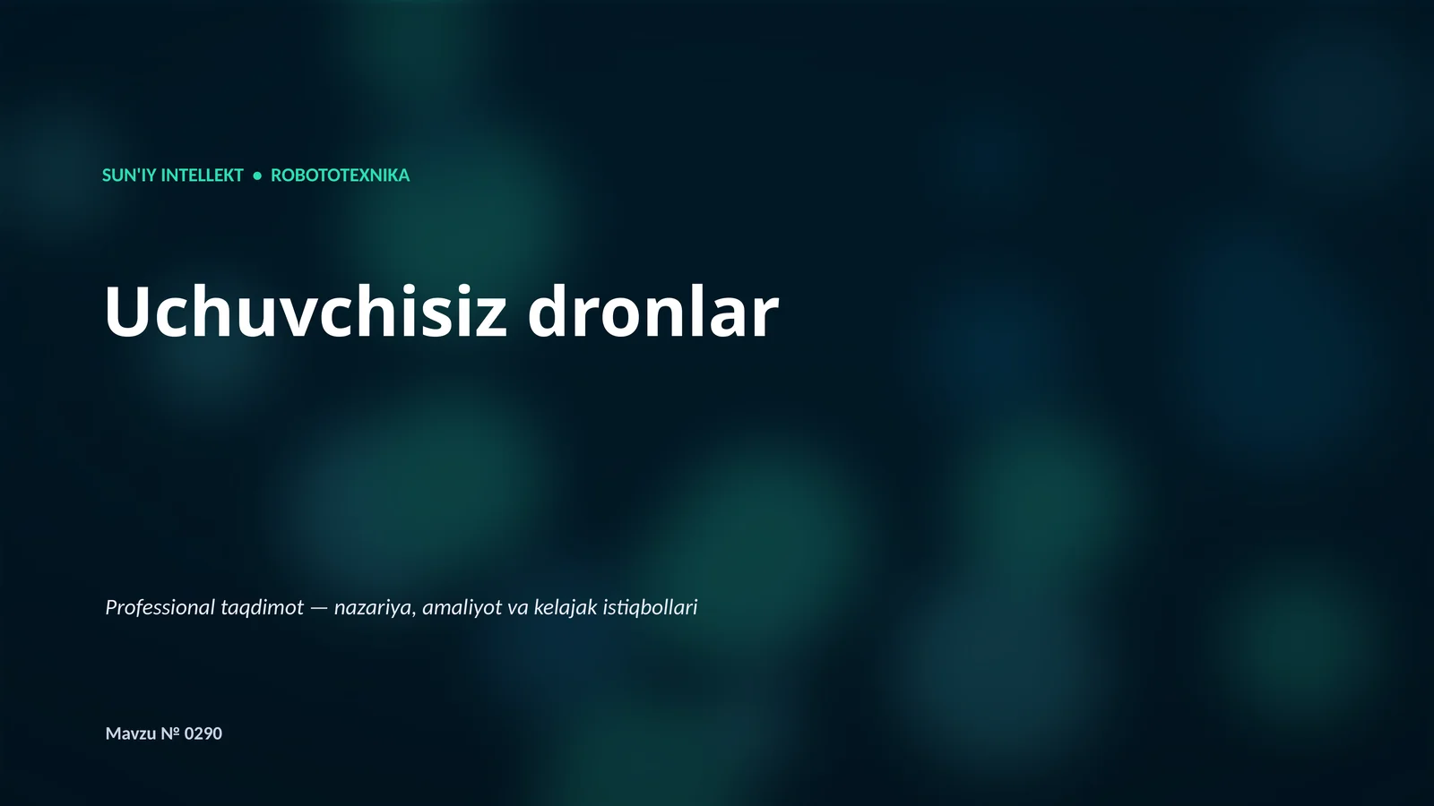 Uchuvchisiz dronlar