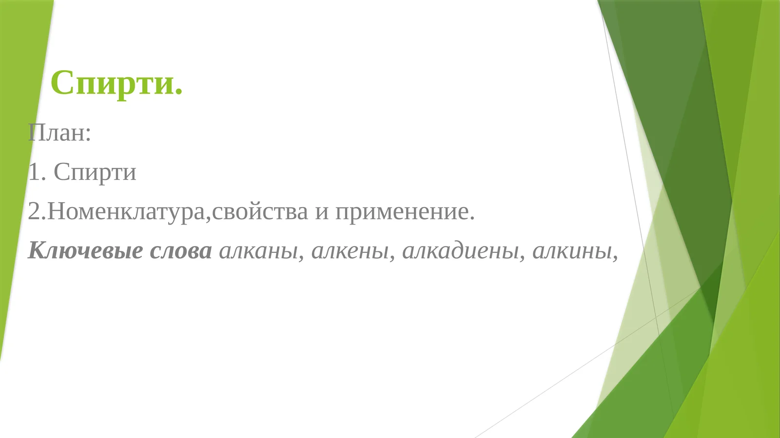 Спирти