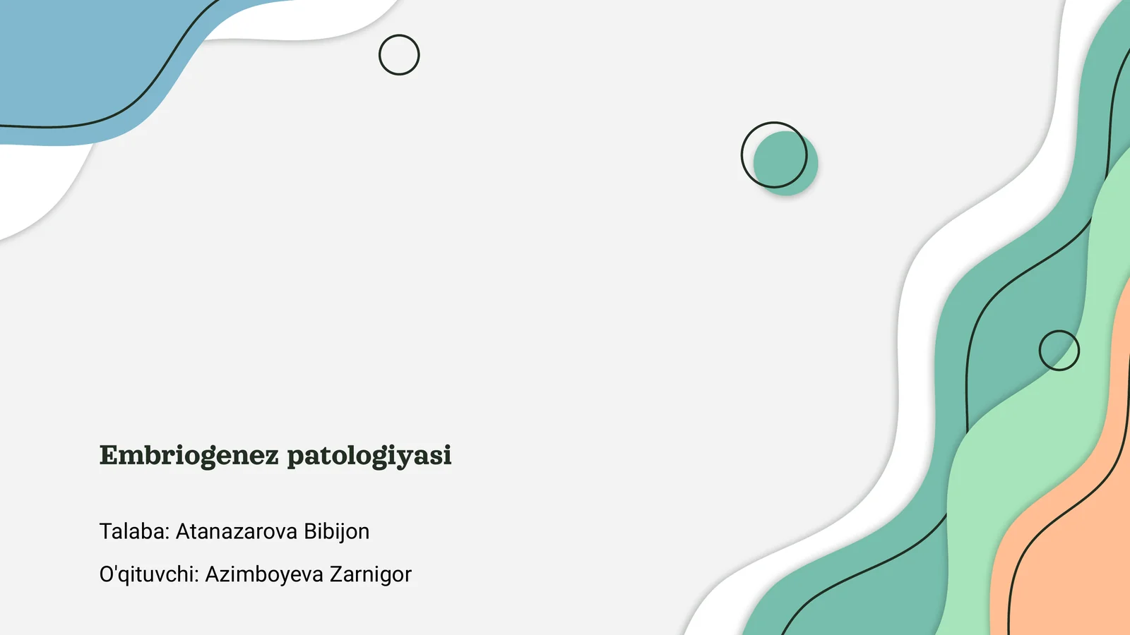 Embriogenez patologiyasi