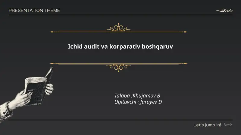 Ichki audit va korparativ boshqaruv