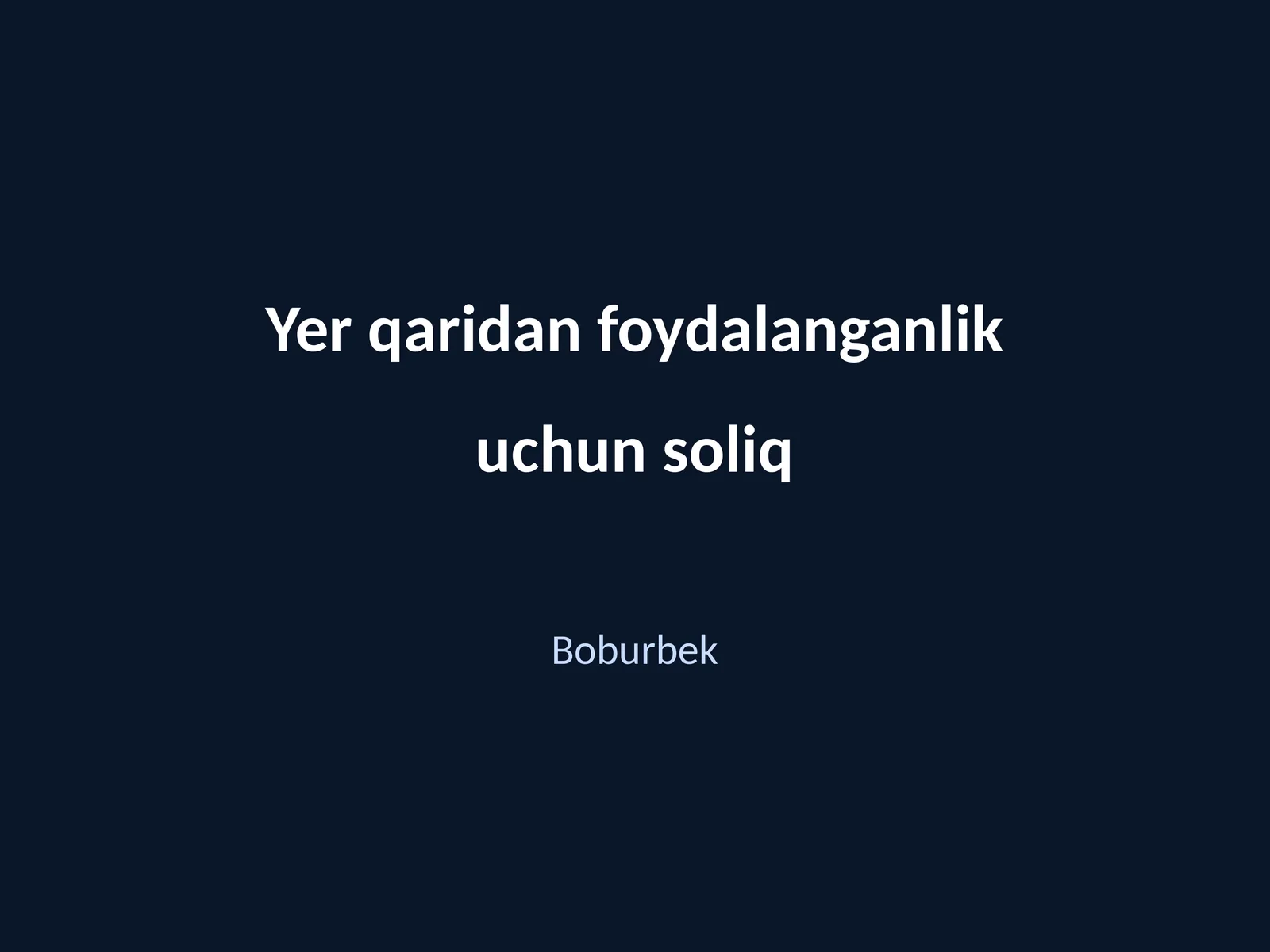 Yer solig'i tushunchasi va ahamiyati