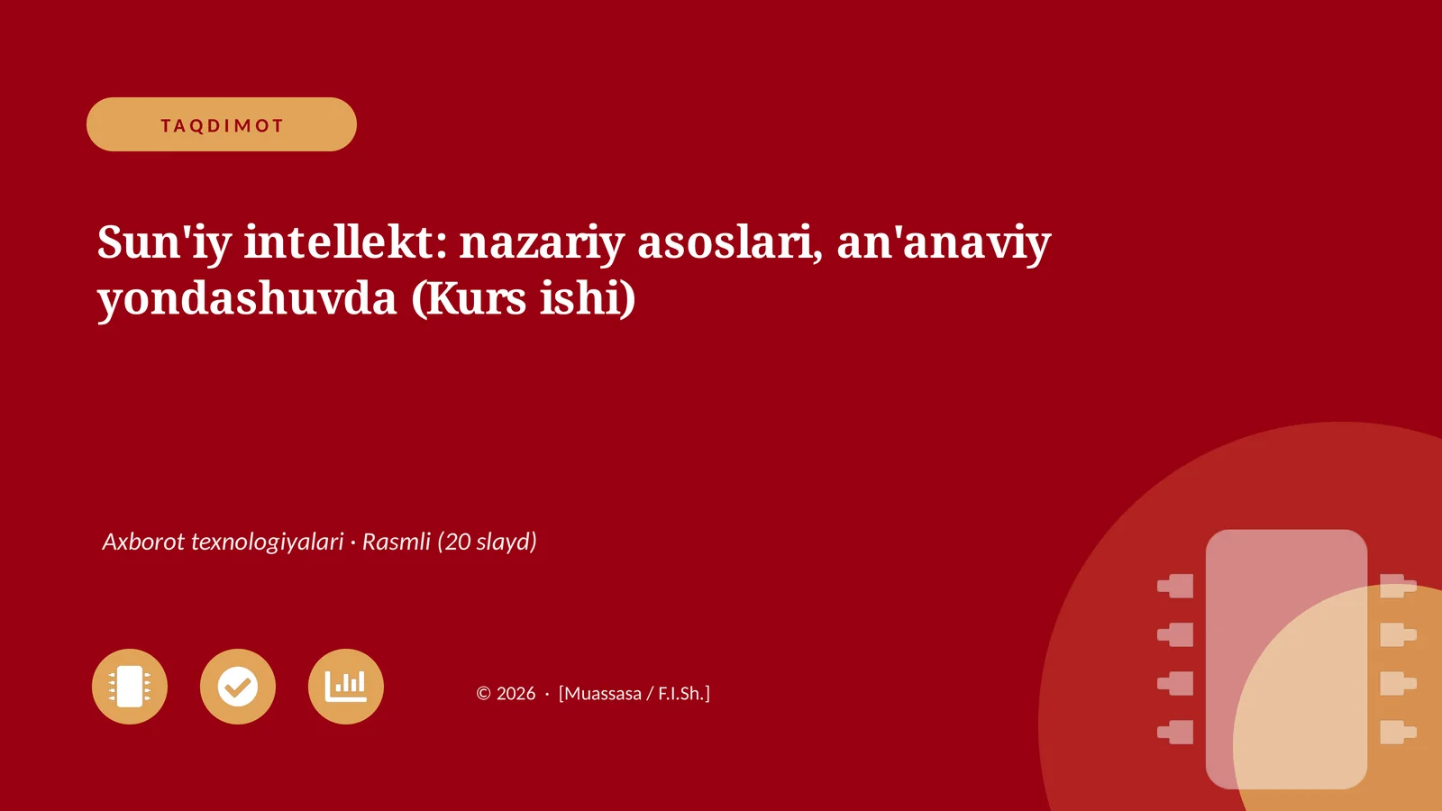 Sun'iy intellekt: nazariy asoslari, an'anaviy yondashuvda (Kurs ishi)