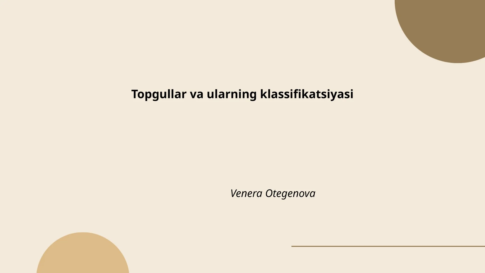 Topgullar va ularning klassifikatsiyasi