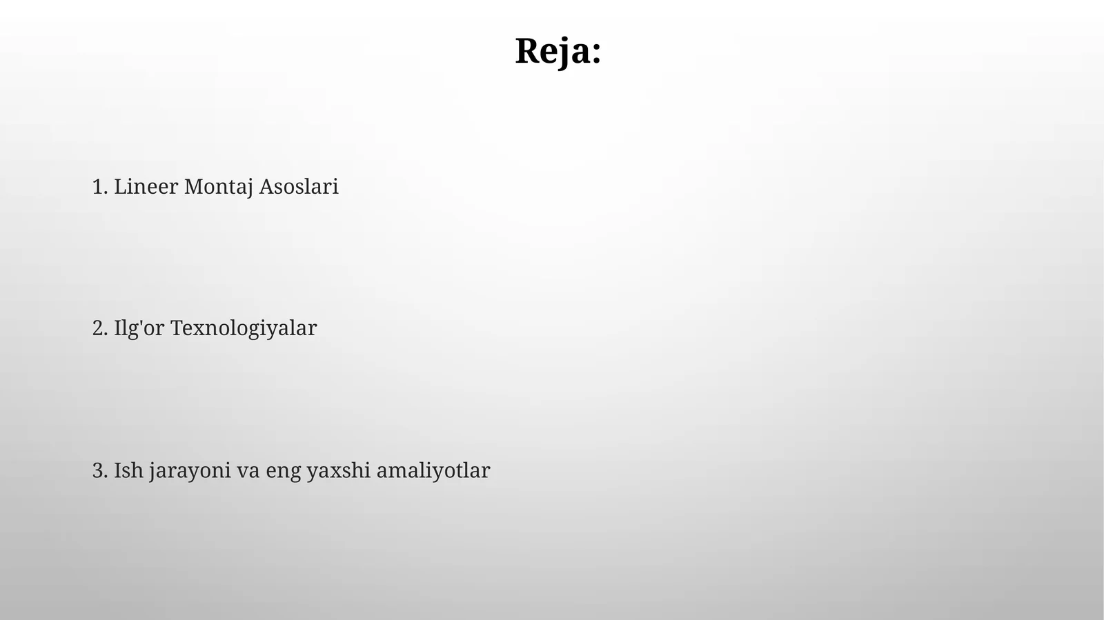 Lineer Montaj Asoslari