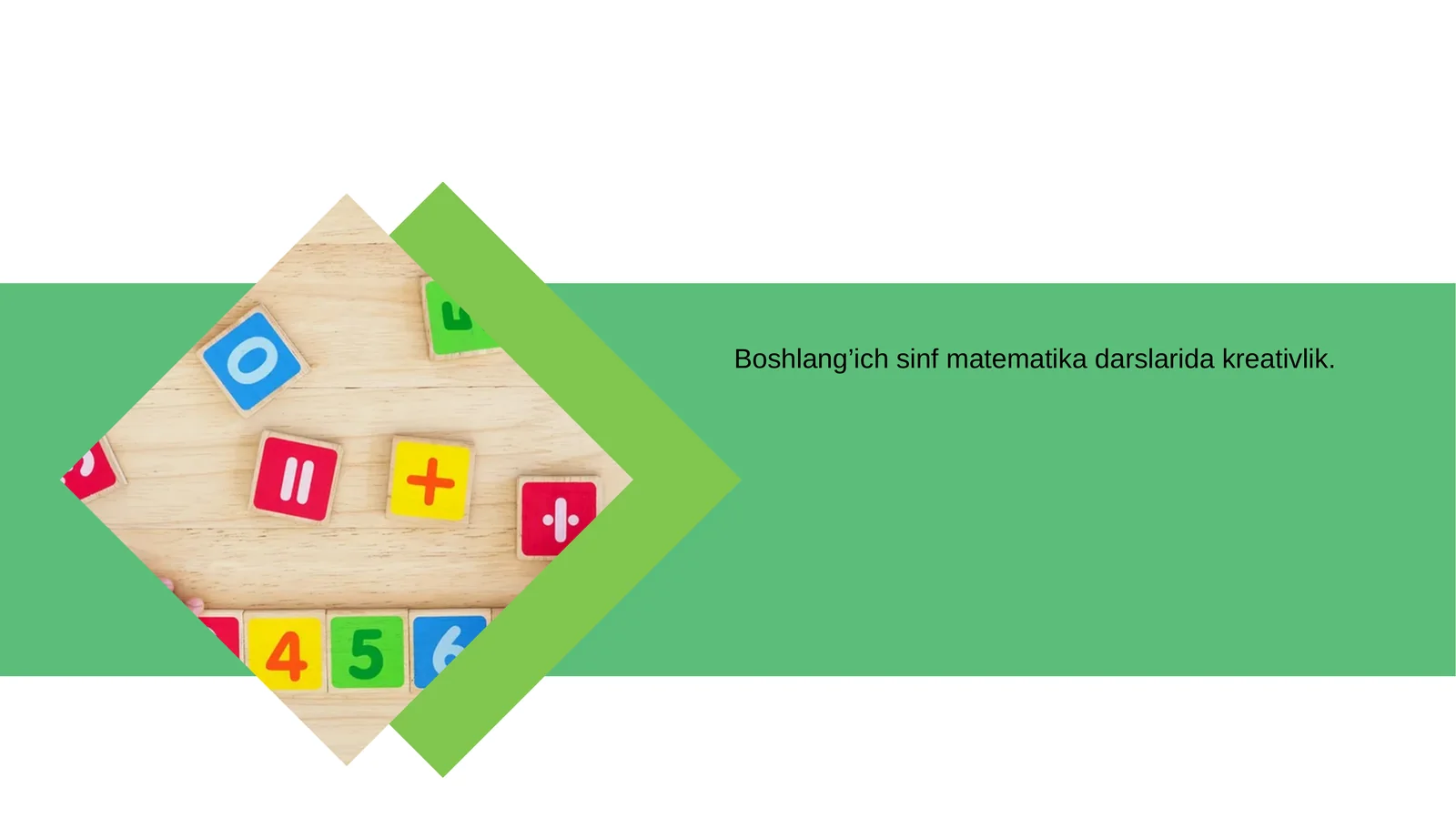 Boshlang’ich sinf matematika darslarida kreativlik