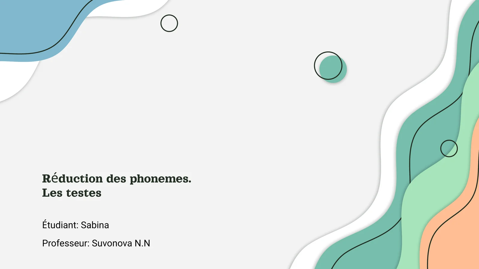 Réduction des phonemes