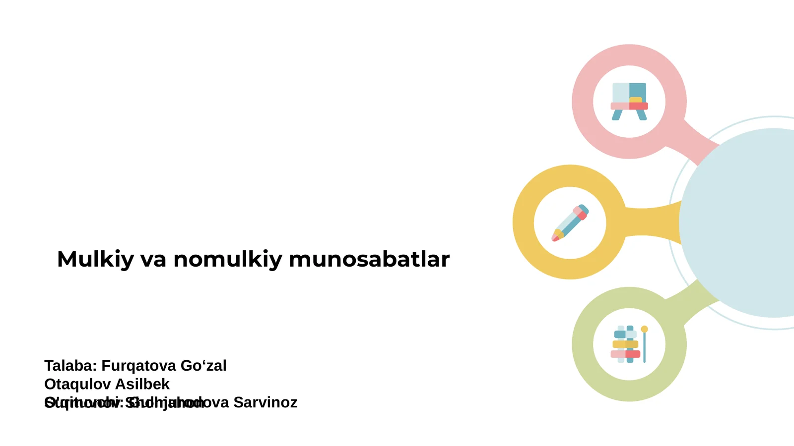Mulkiy va nomulkiy munosabatlar
