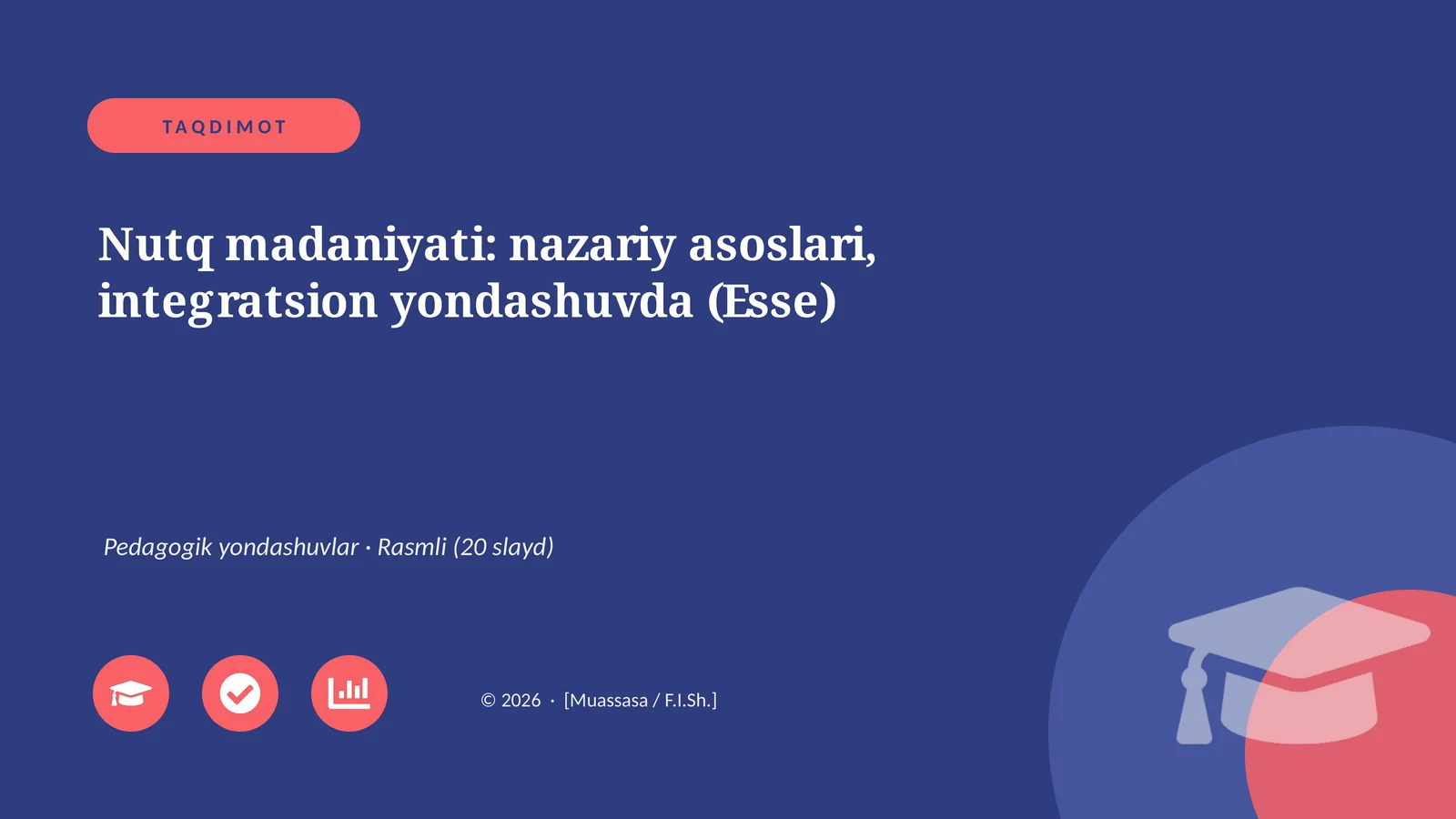 Nutq madaniyati: nazariy asoslari, integratsion yondashuvda (Esse)