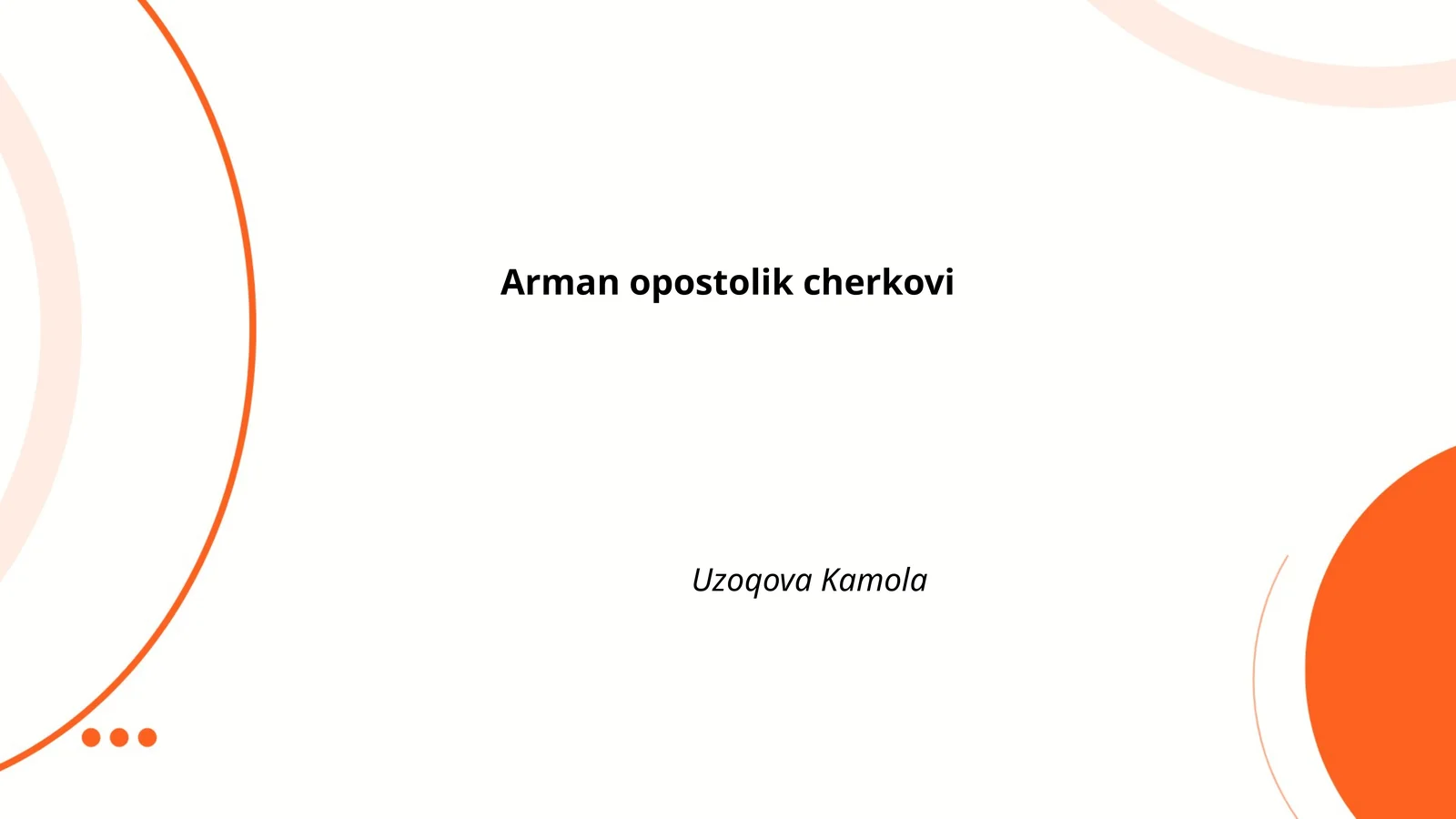 Arman opostolik cherkovi