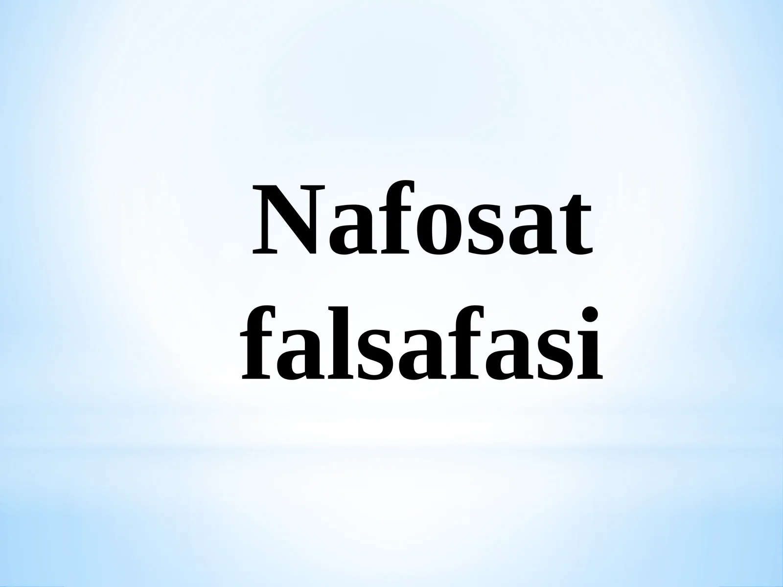 Nafosat falsafasi